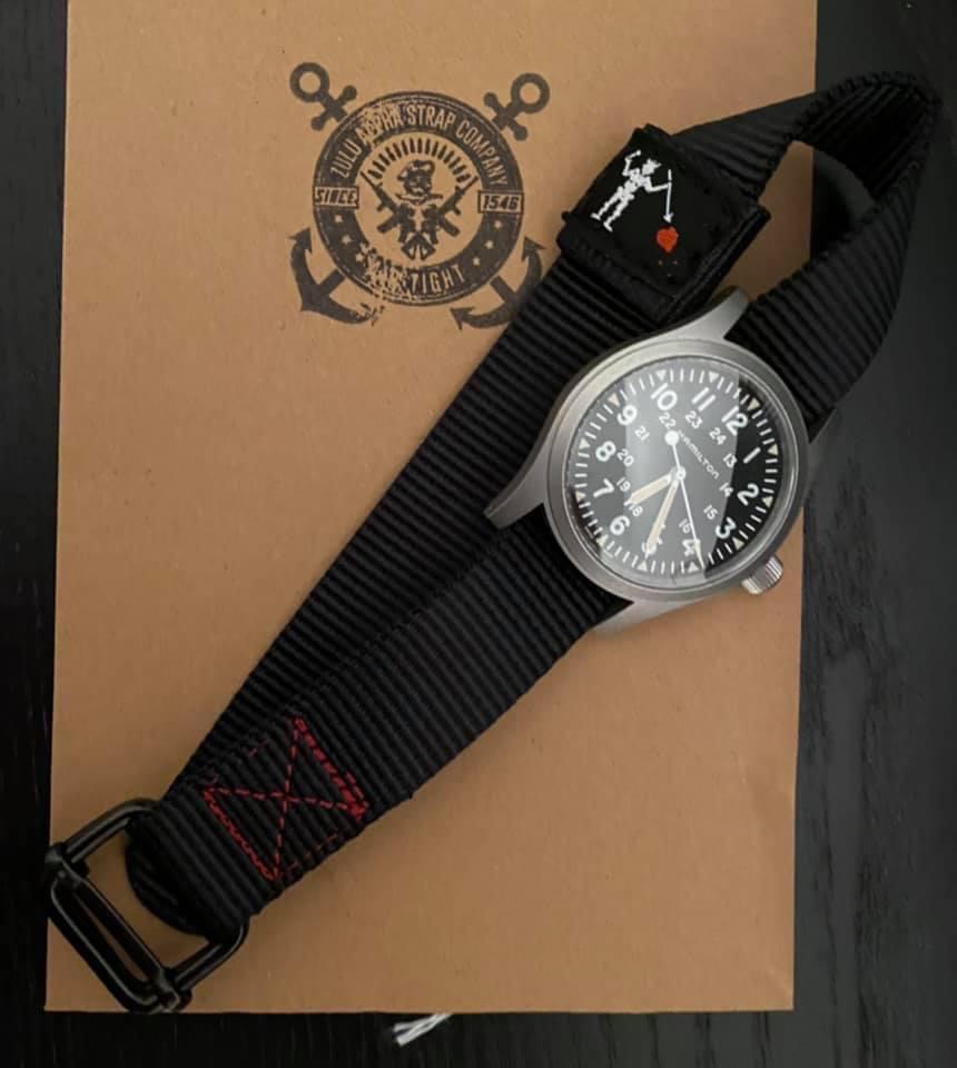 I replaced Hamilton’s NATO strap for the Black Beard NATO from Zulu