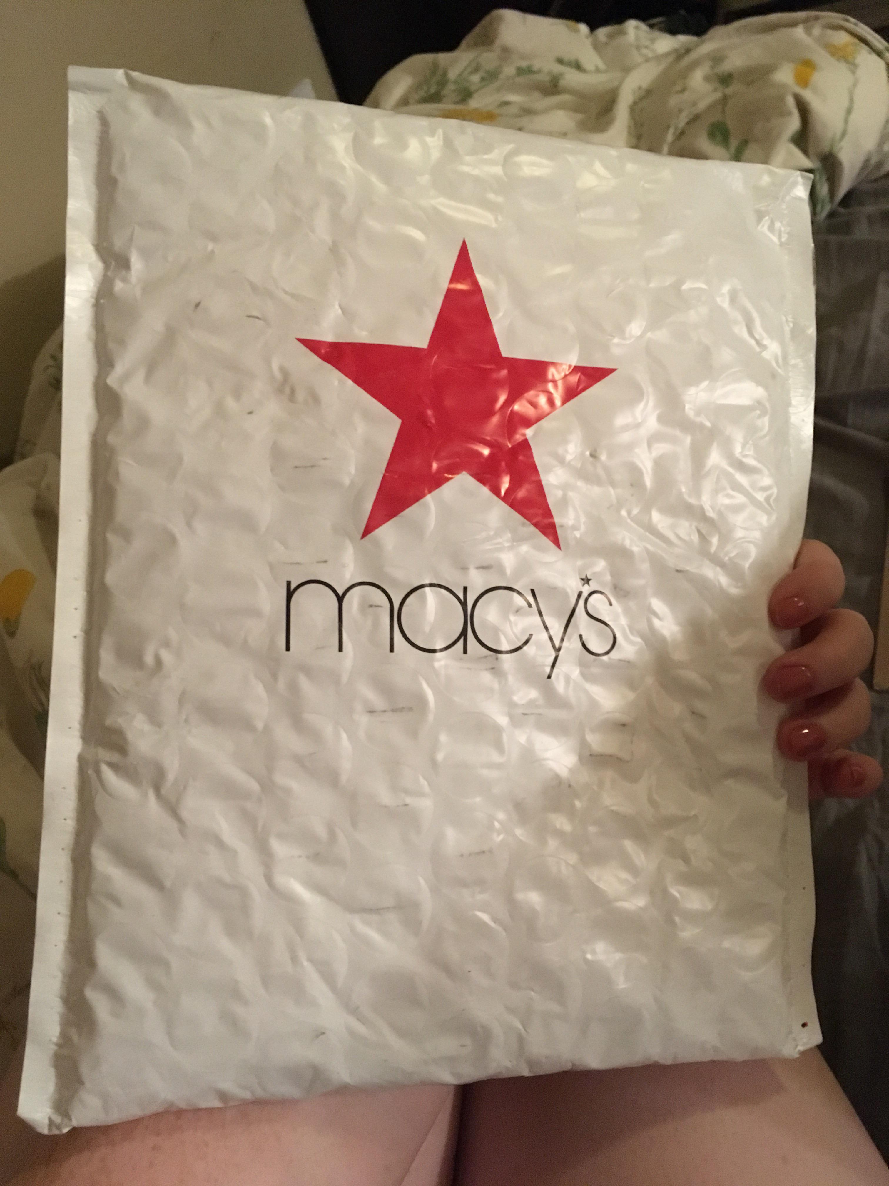 Did an ‘order online pickup in store’ thing at Macy’s. The order came