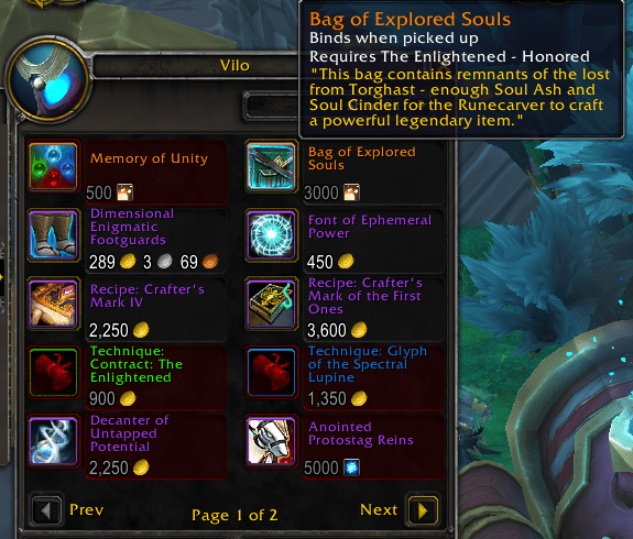 A new item is available from enlightened rep vendor.. But isn't appearing for any of my guild. wow