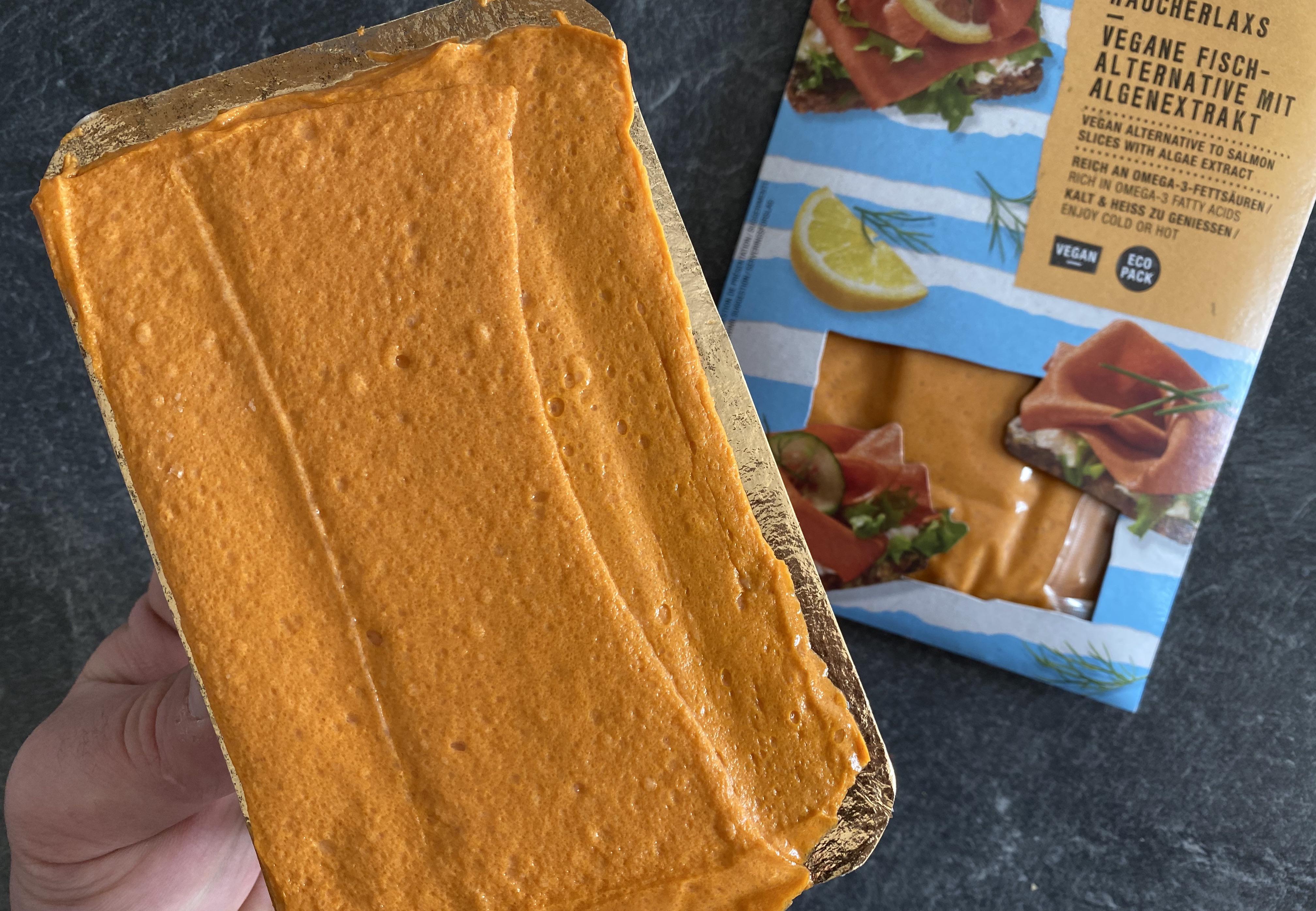 A German vegan brand sent me this vegan smoked salmon to try... r