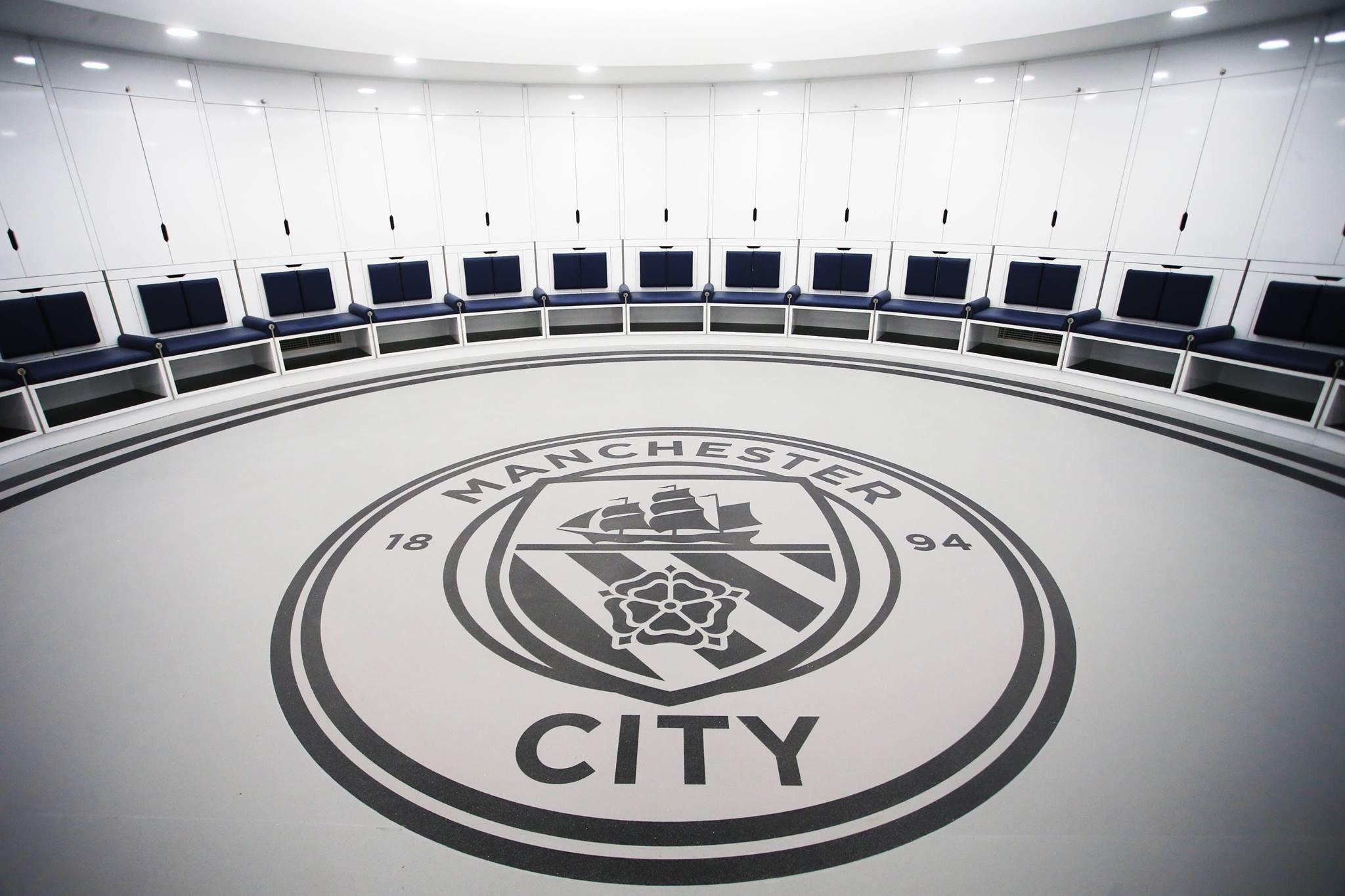 Man City's dressing room