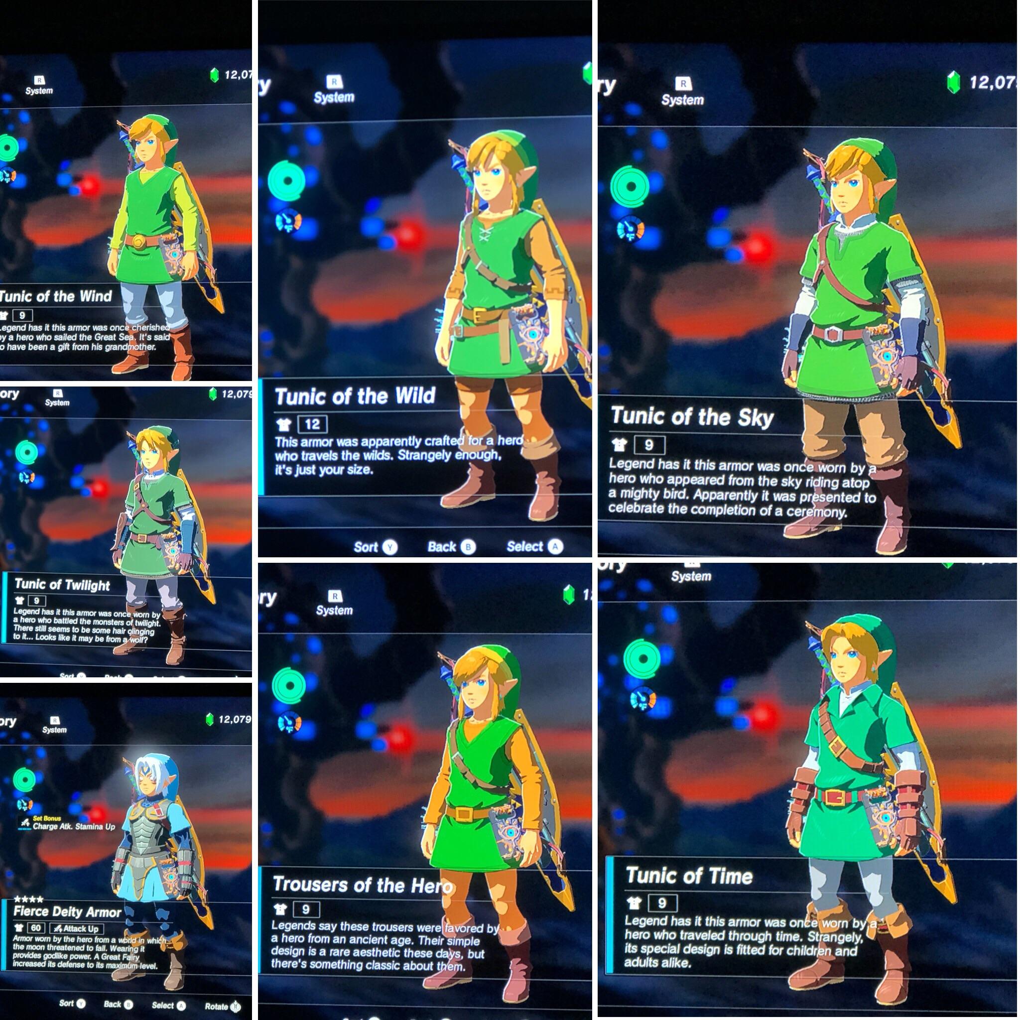 Finally got all the classic Zelda outfits!! ) r/Breath_of_the_Wild