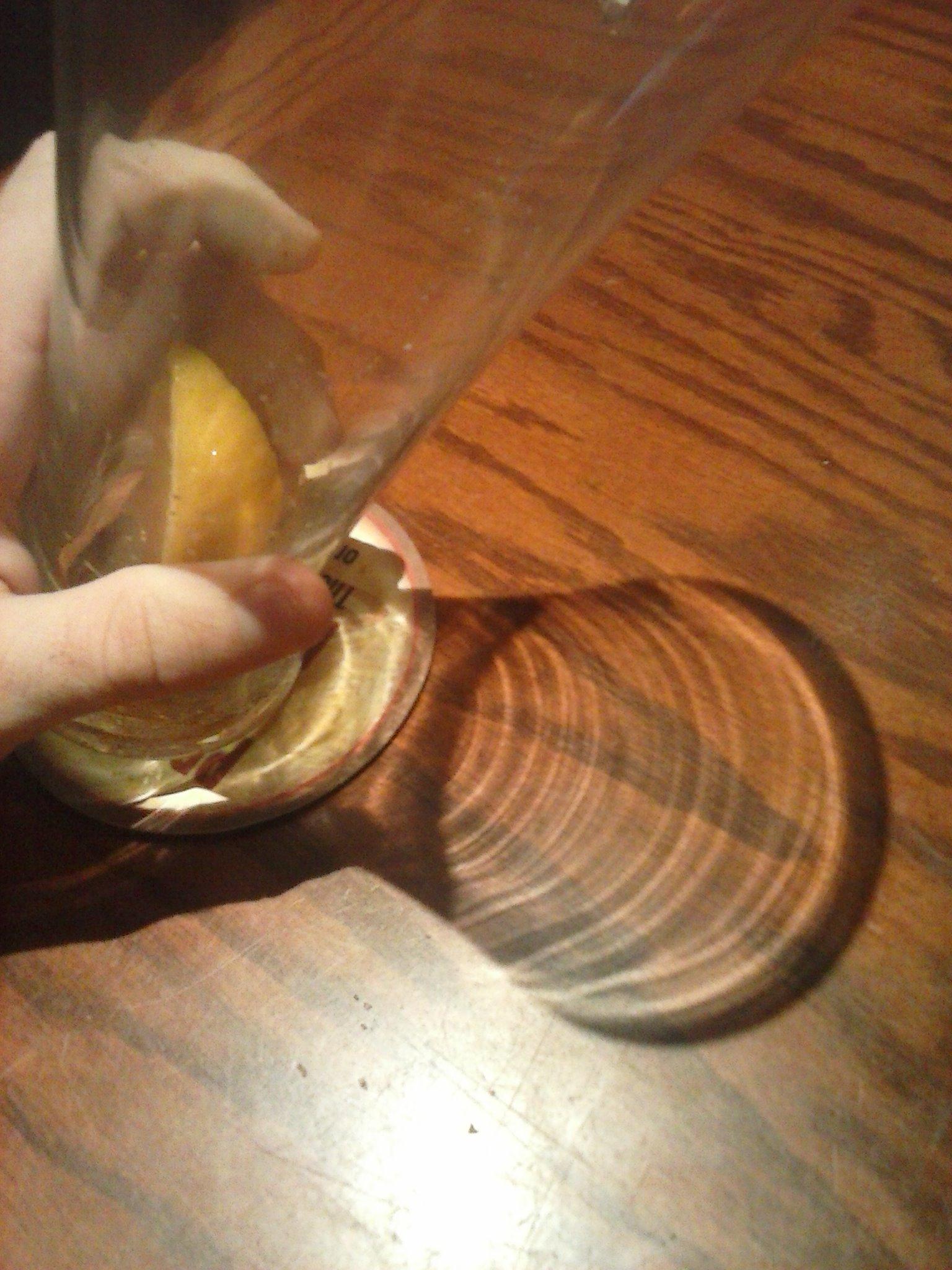 You can see how this glass was formed when you shine a light through it