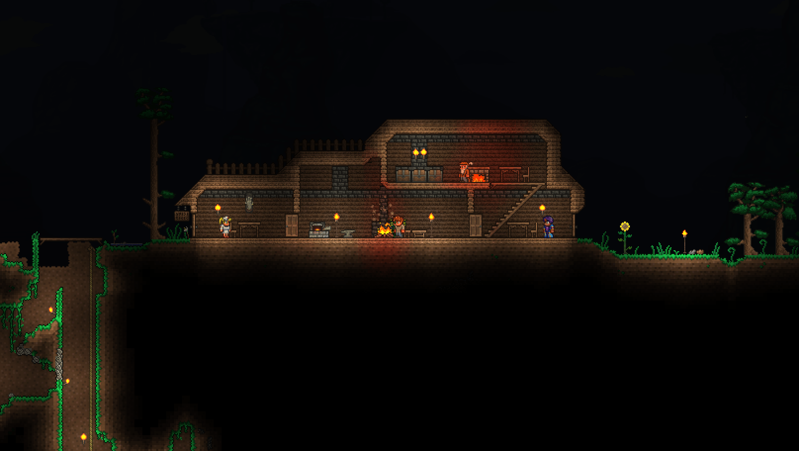 Hotel Update all outer walls are 2 times thiccer, oh and also a second floor r/Terraria