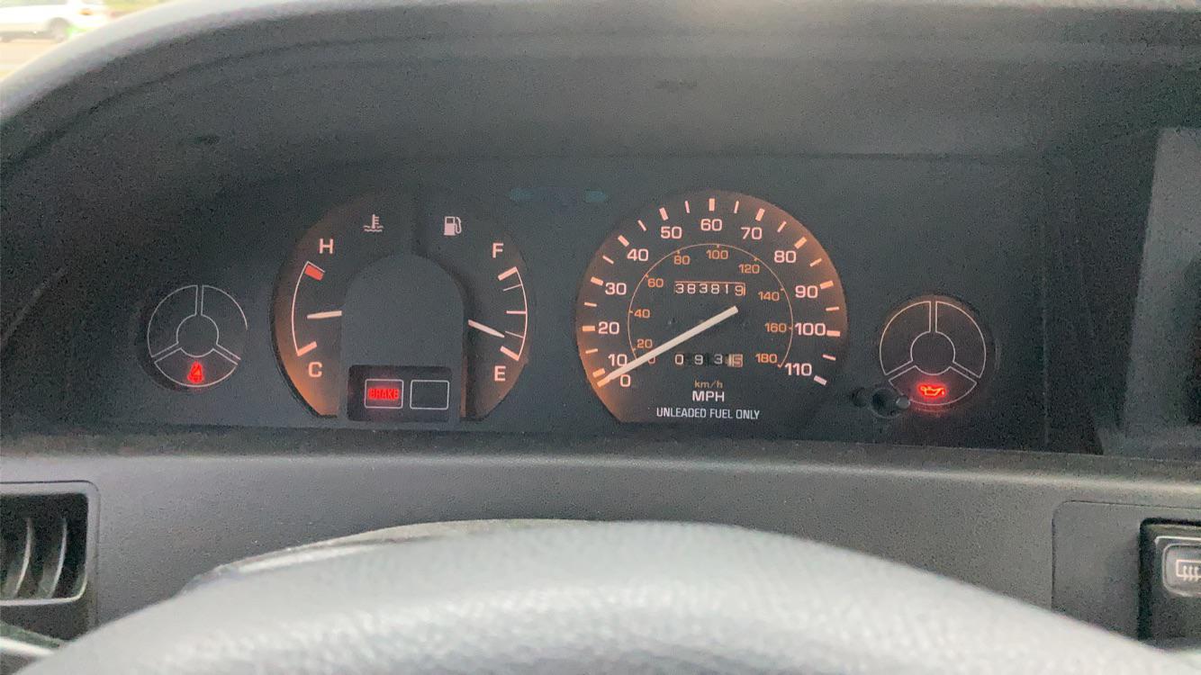 So the oil light only comes on when it is hot, and it goes away when I