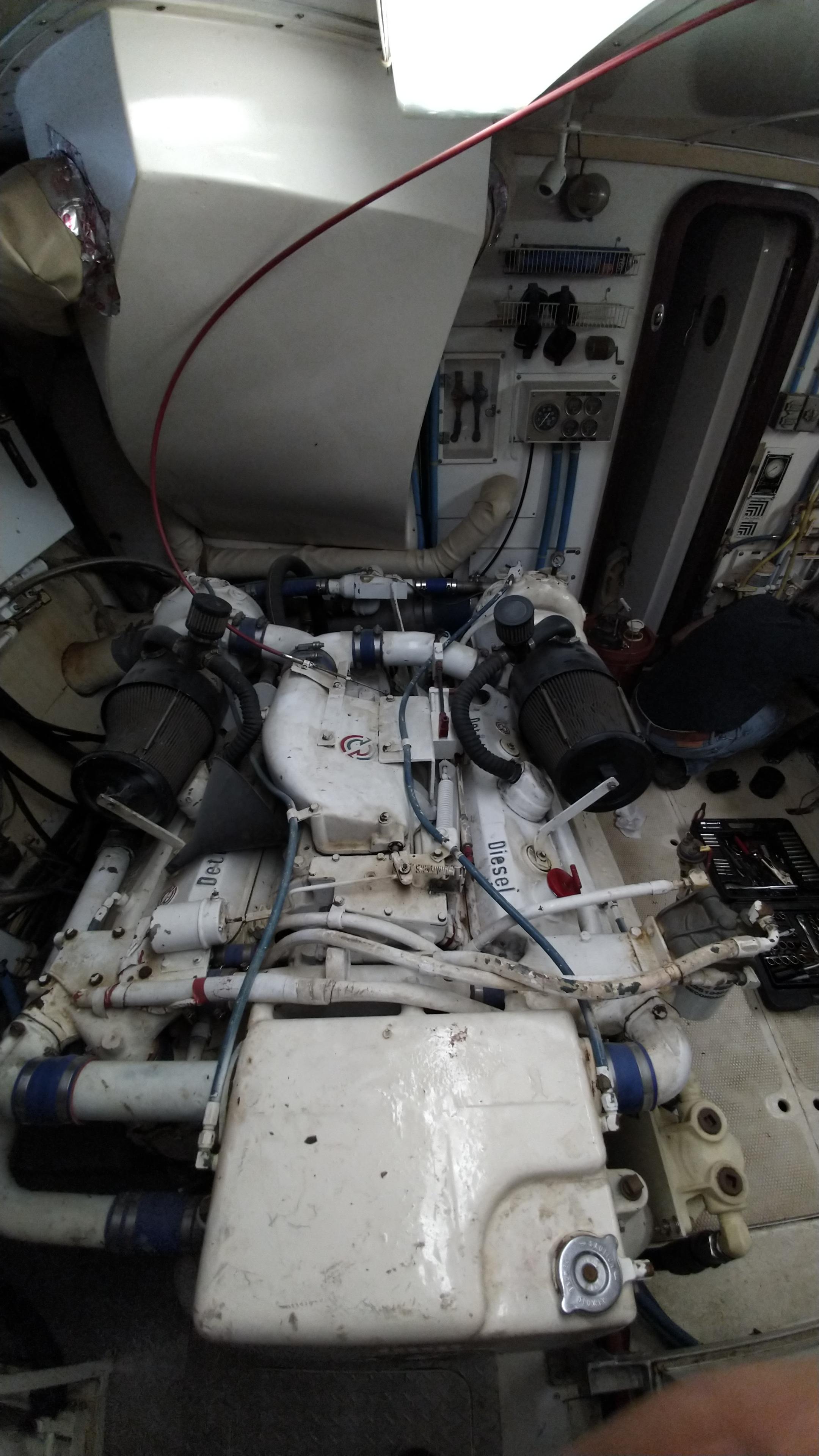 Twin turbo & supercharged Detroit diesels