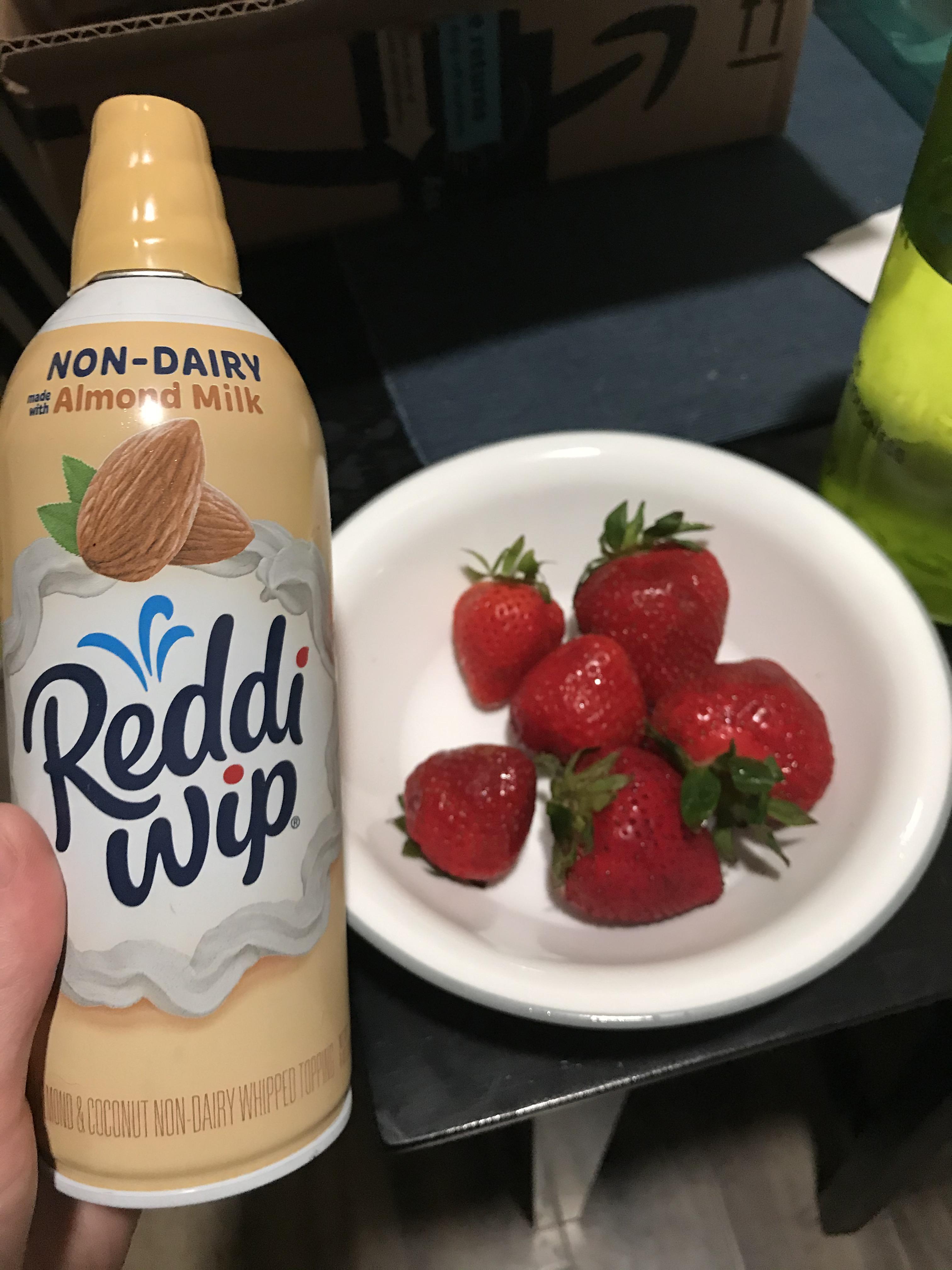 I tried using almond milk whipped cream on strawberries and it was