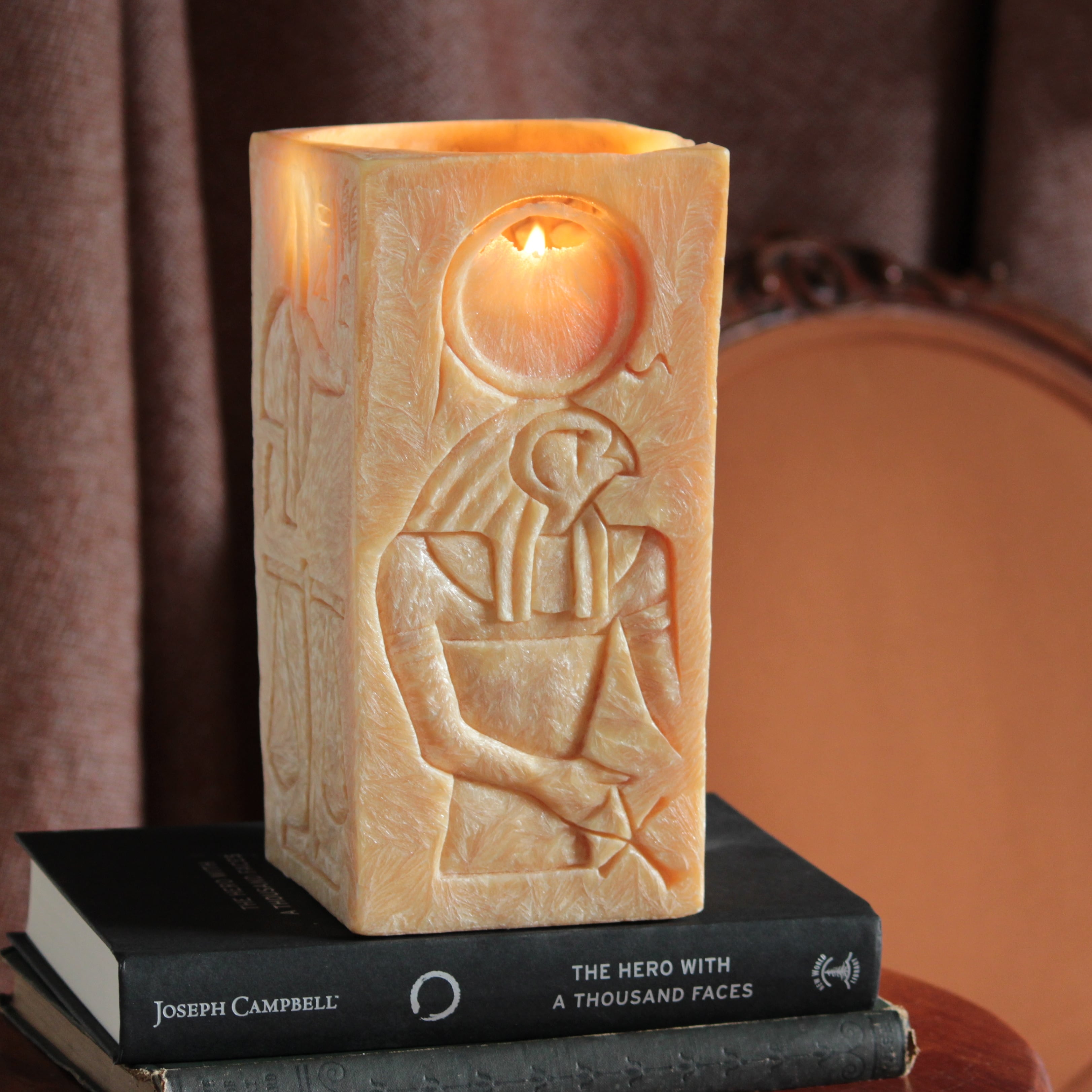 This is a candle I created in devotion to the mythology r