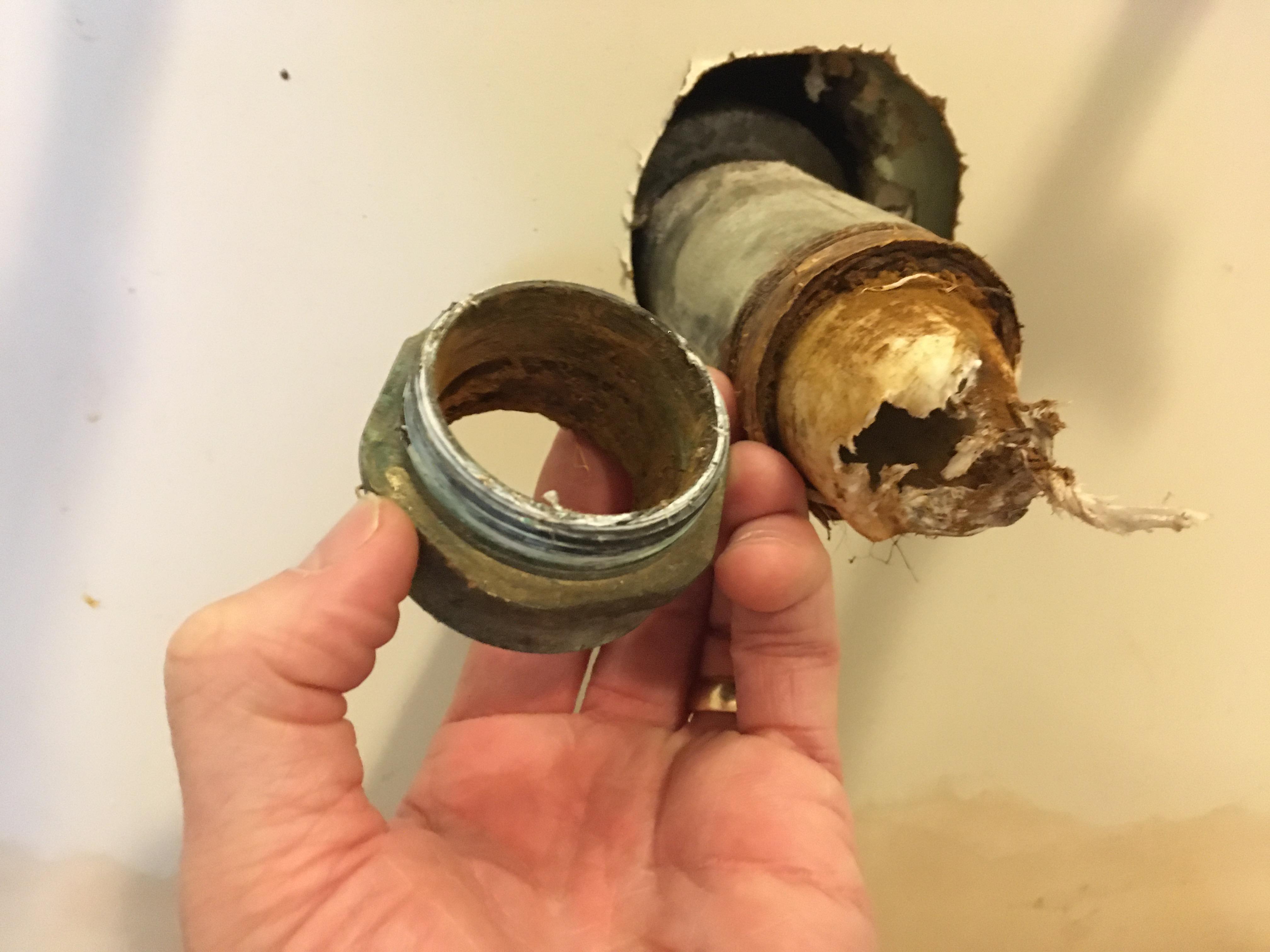 Progress...? Trying to get this PVC pipe out of metal pipe. Heated it w