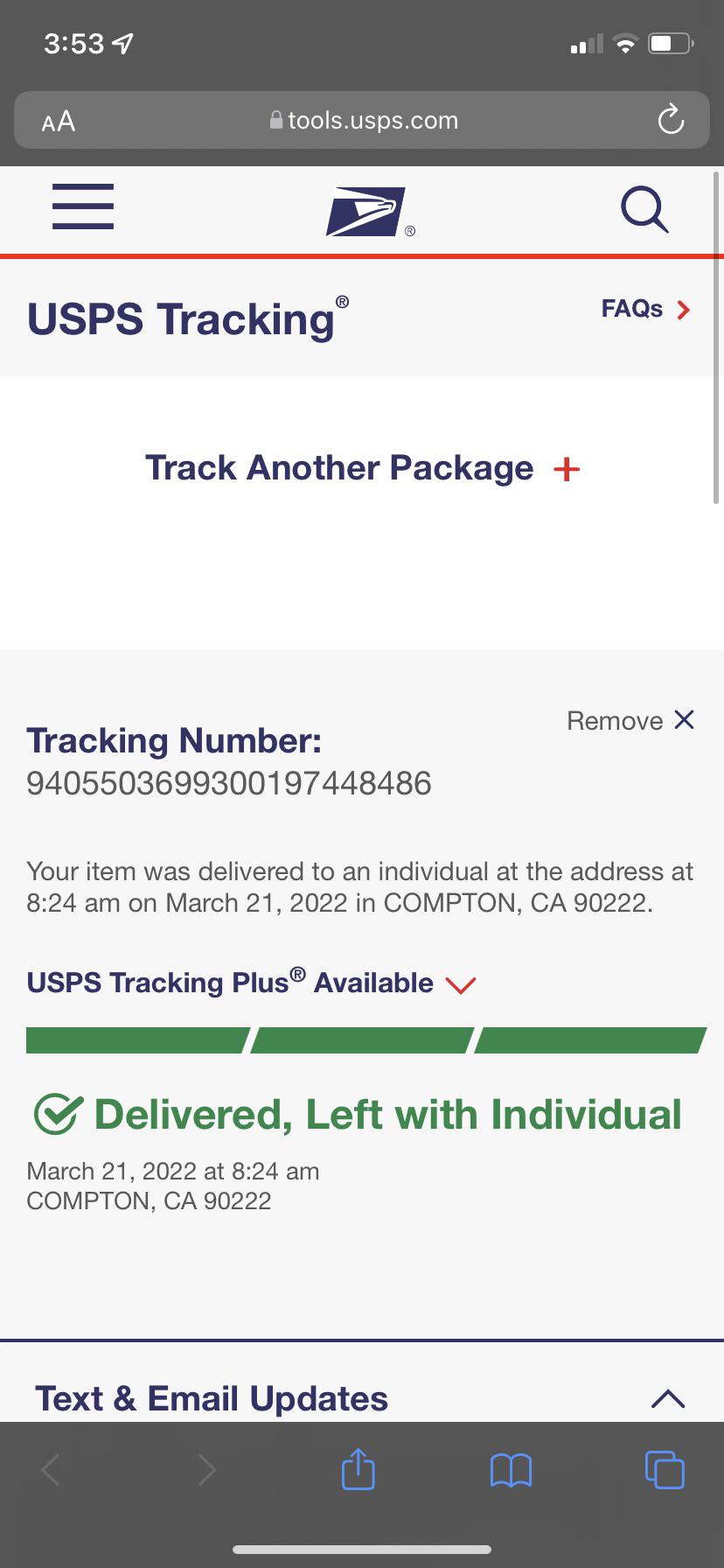 USPS marked my order has delivered and given to an individual in