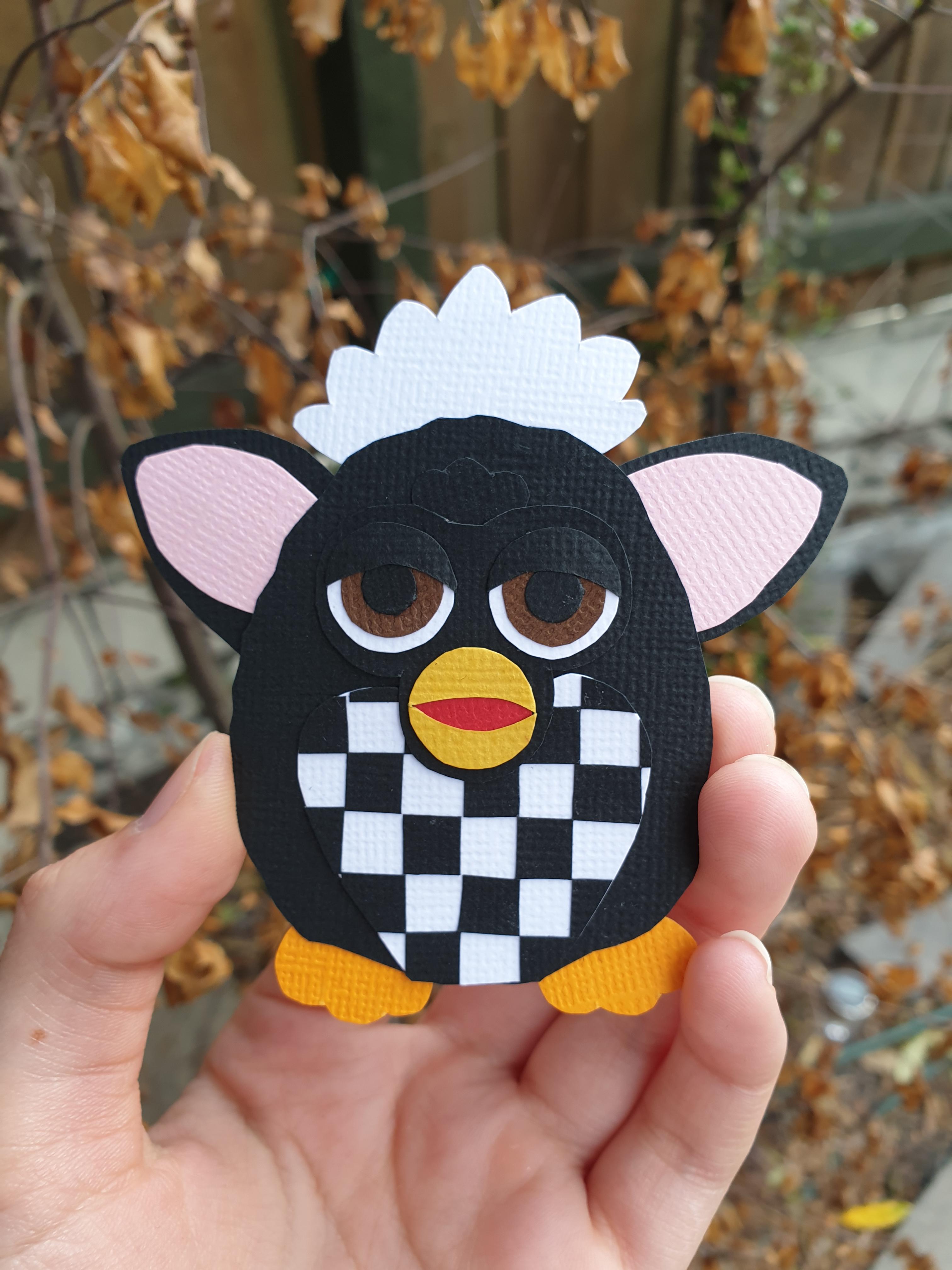 here's the paper Racing furby I made!! r/furby