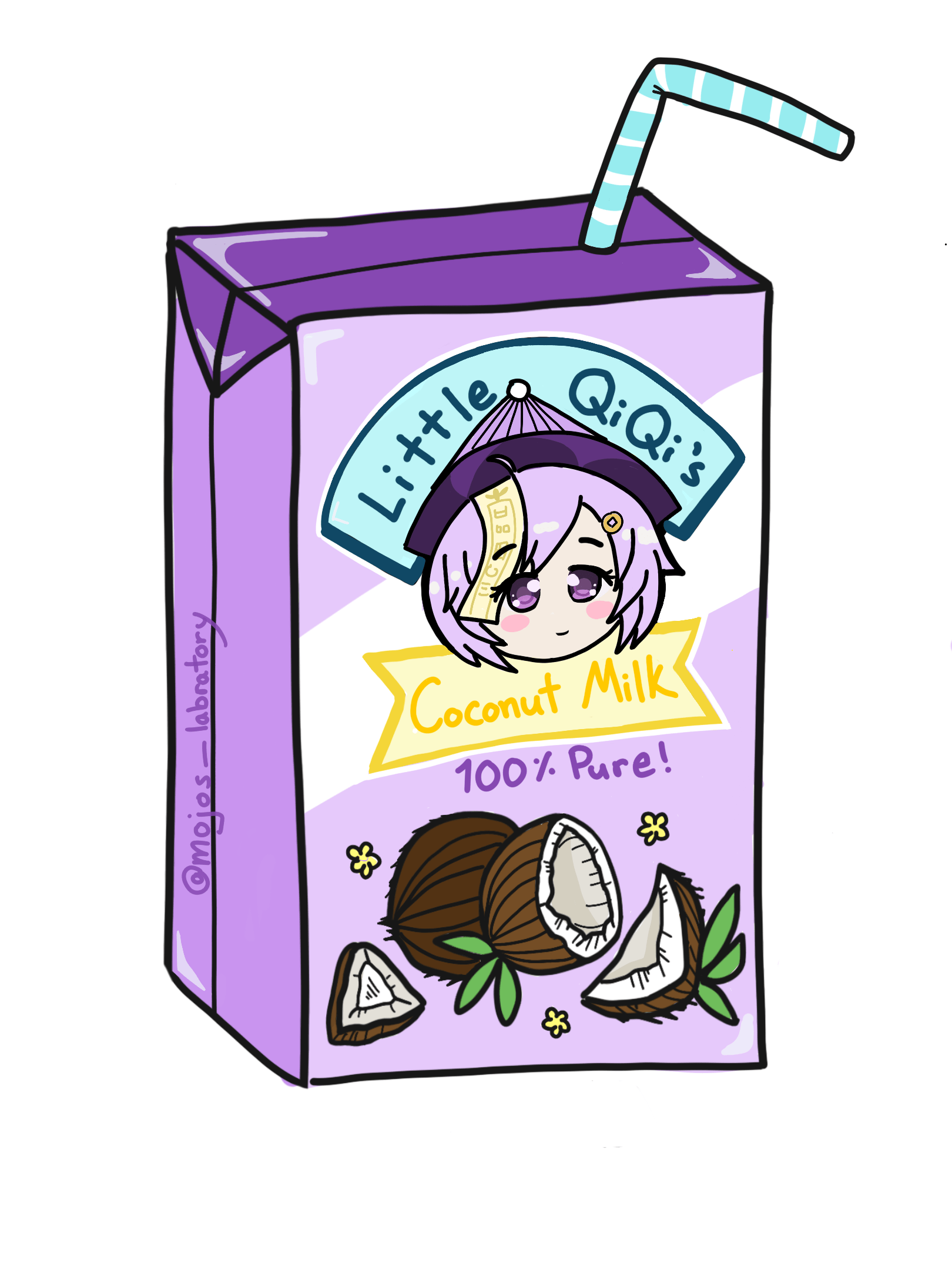 I gave QiQi her own brand of coconut milk ) r/Genshin_Impact