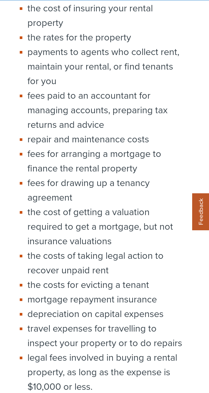 Landlords are acting as if they still cannot deduct this huge list of things from their rental