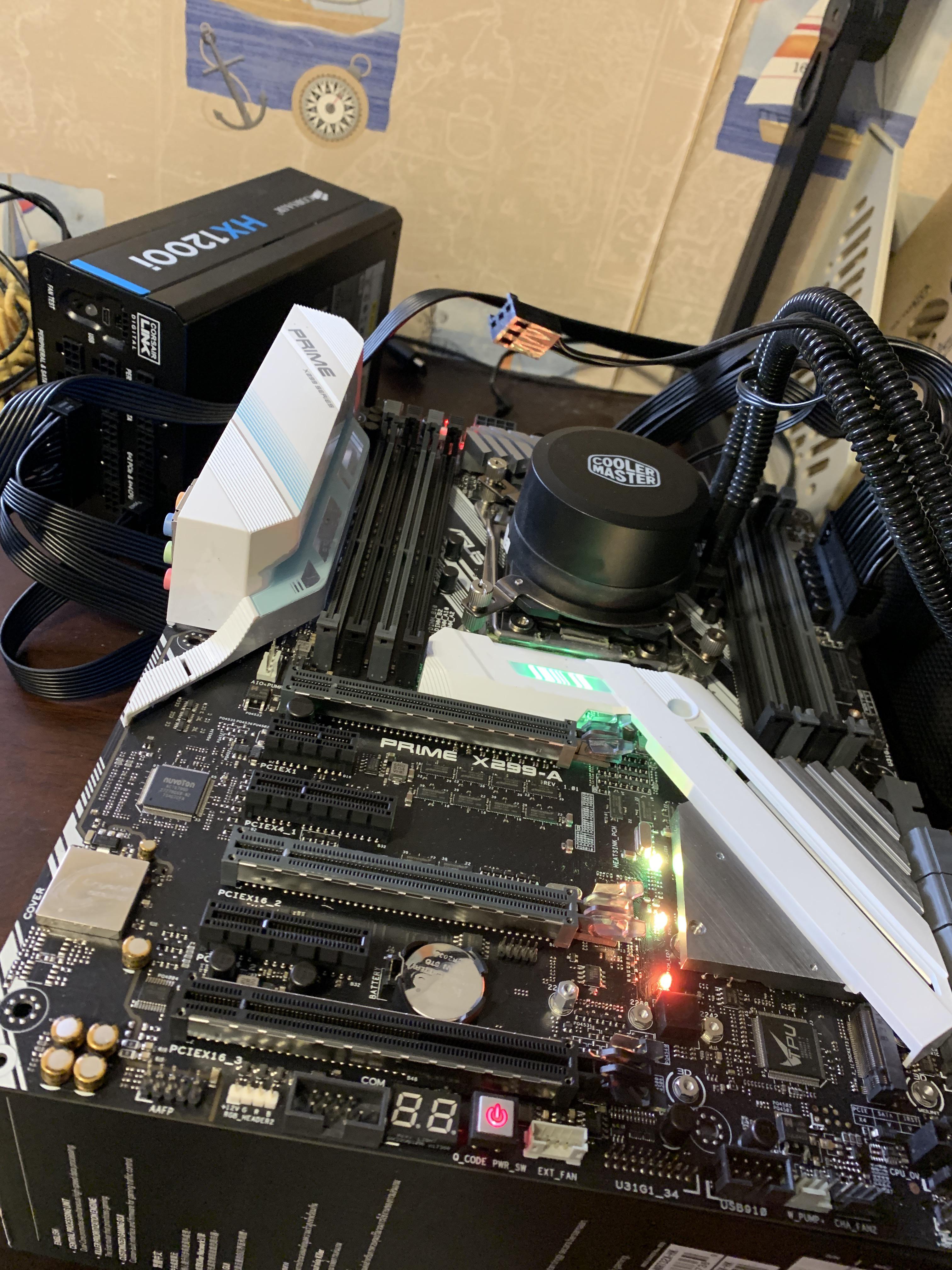 New PC won’t turn on just heat ticking noise from power supply and it