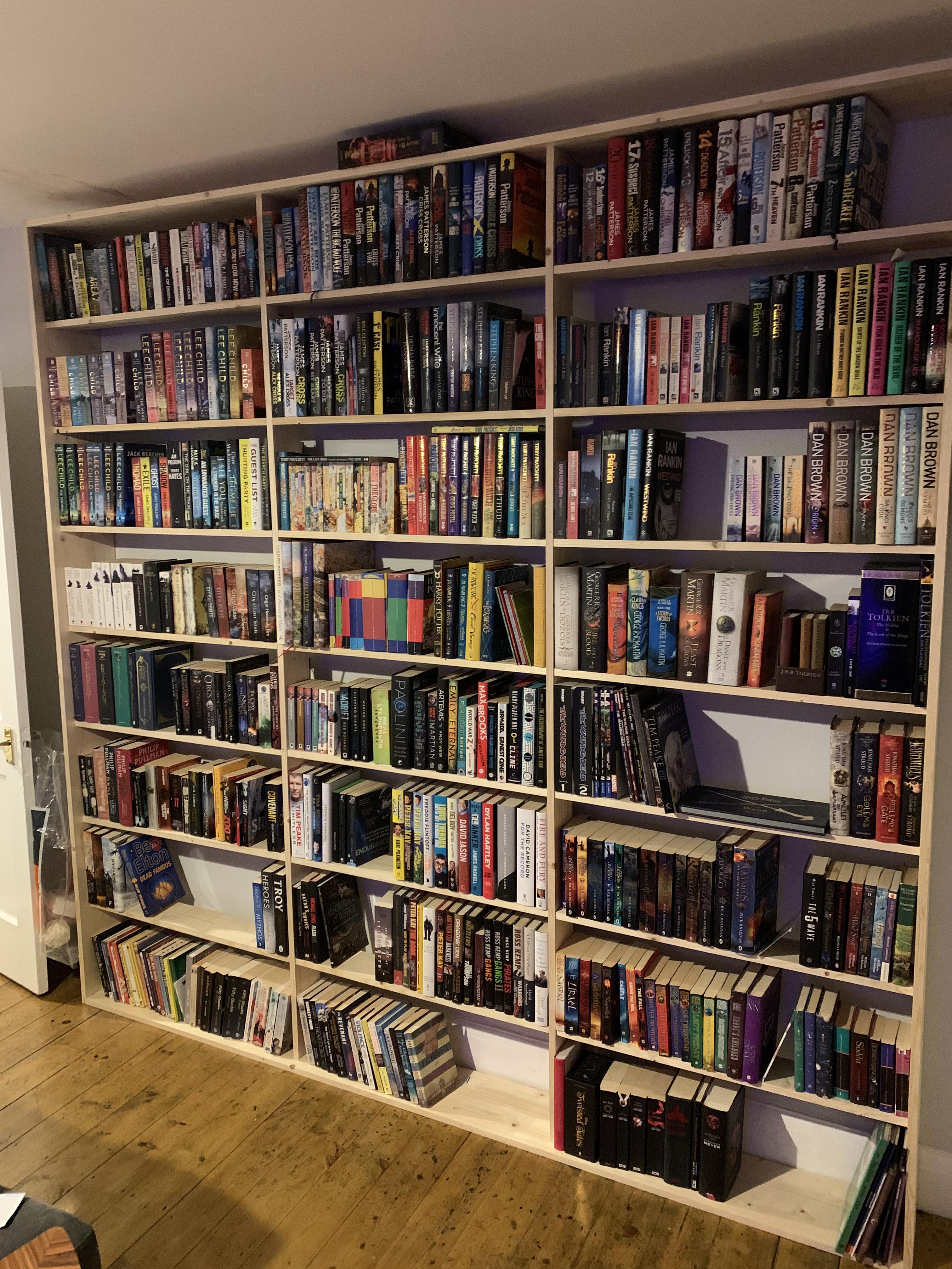 Finally create a book case big enough. Now to organise properly! r