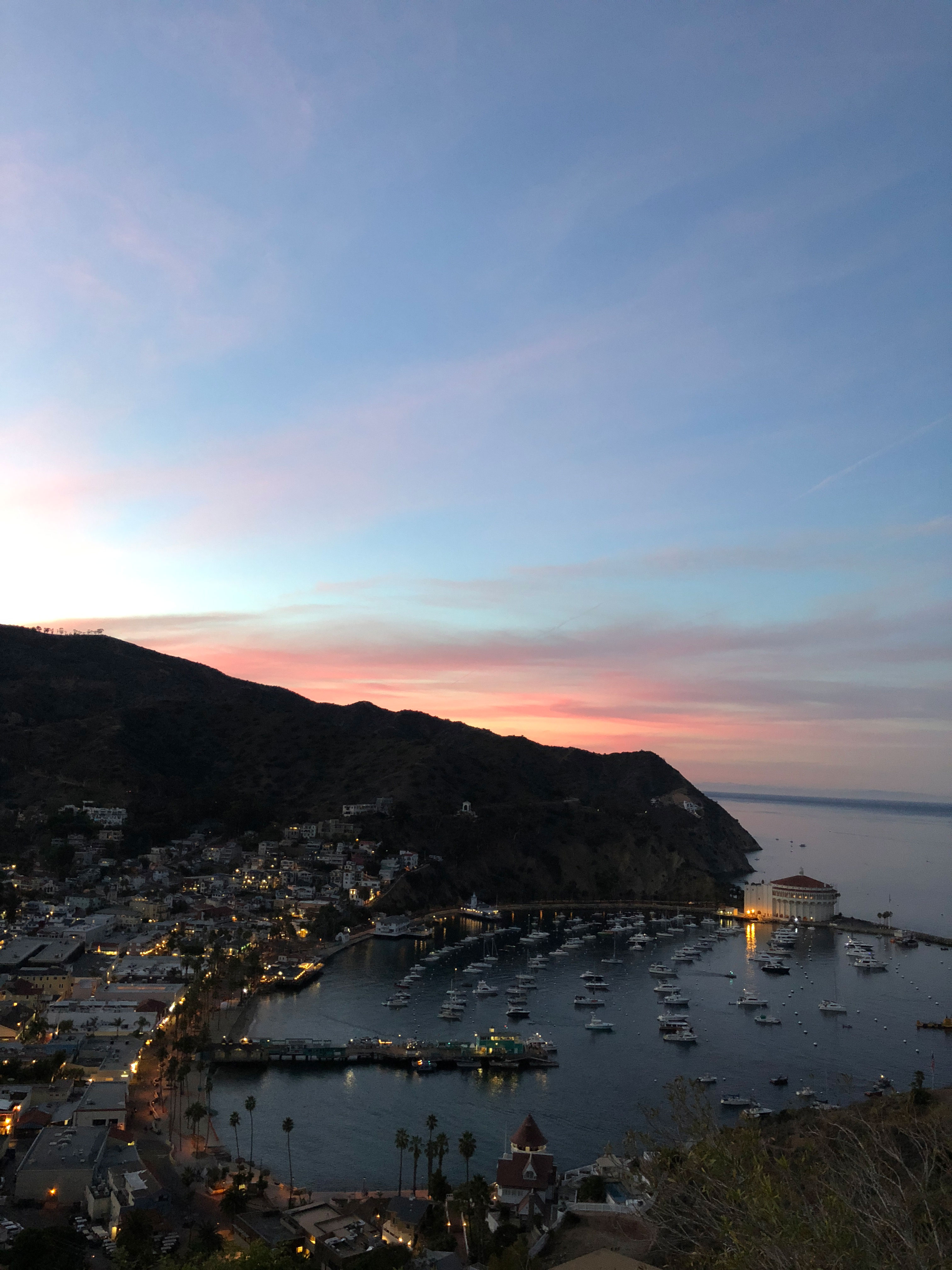 Above Avalon, California at Sunset r/CityPorn