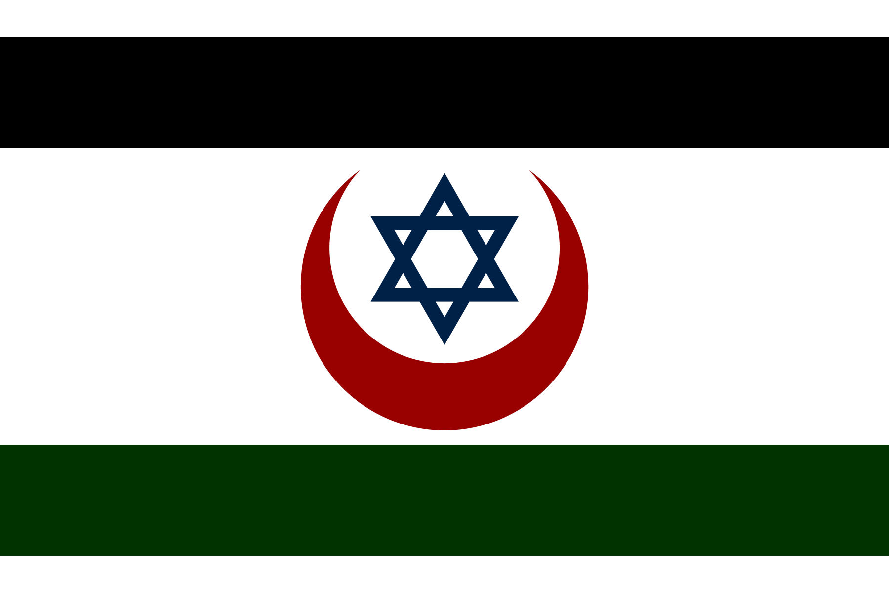 Concept flag for an israelpalestine unification, ?/10 r/vexillology