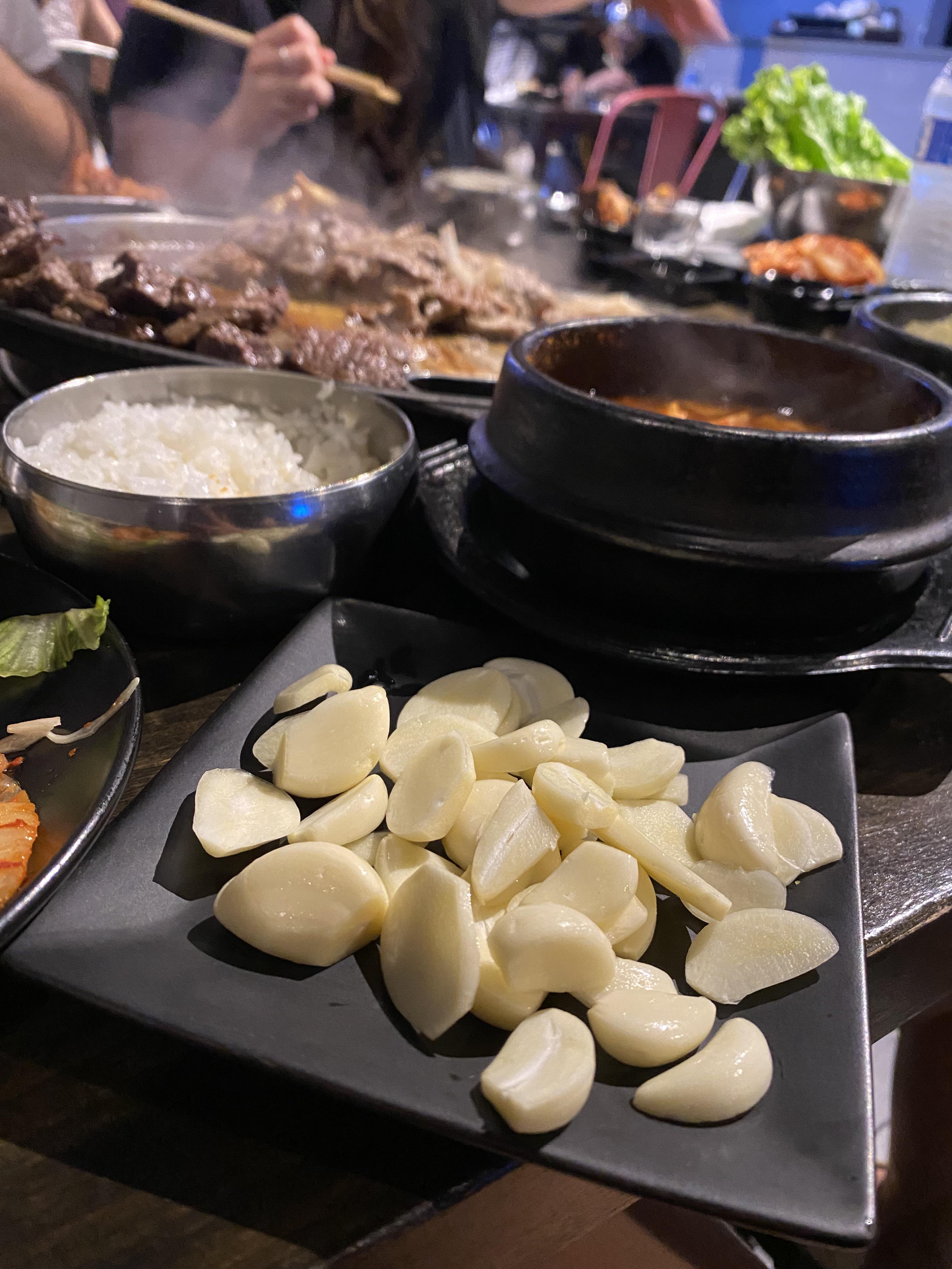 asked for some garlic to go with our korean bbq