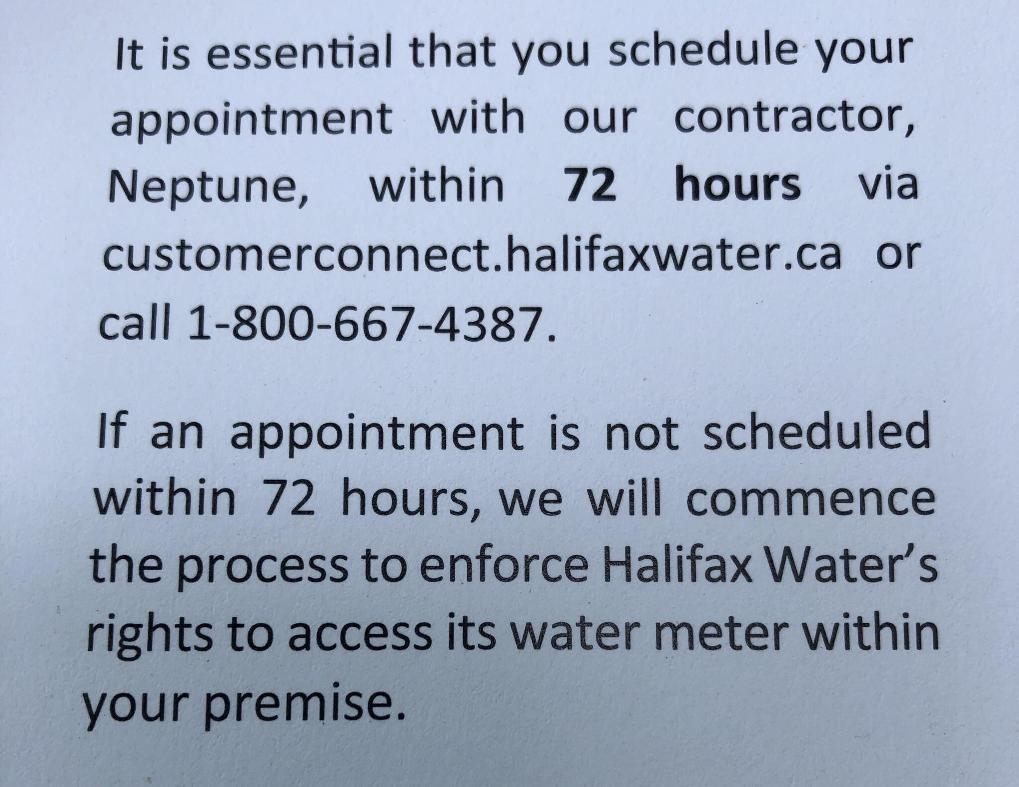 Halifax Water authority? Just curious, what authority do HW have to