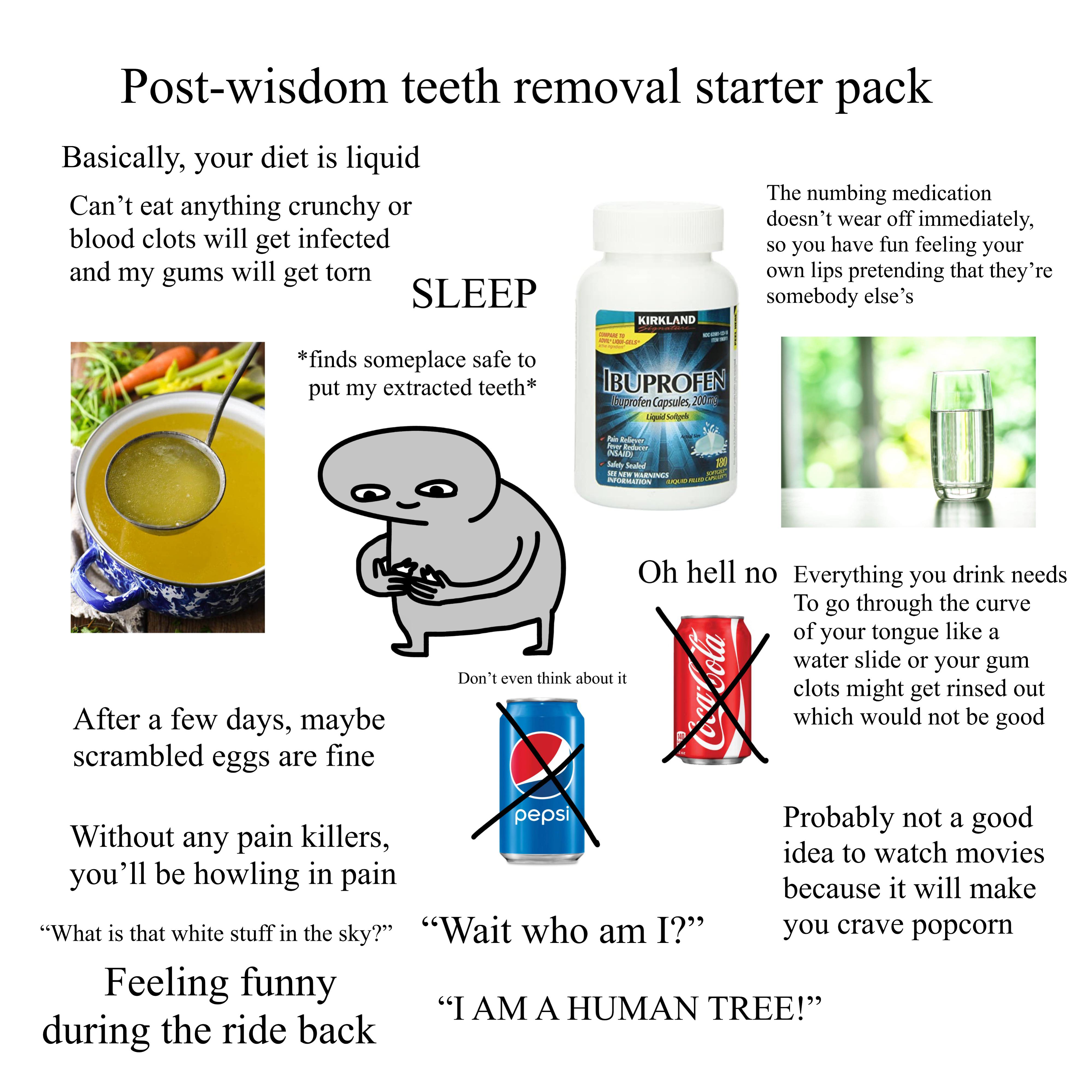 Postwisdom teeth removal starter pack r/starterpacks