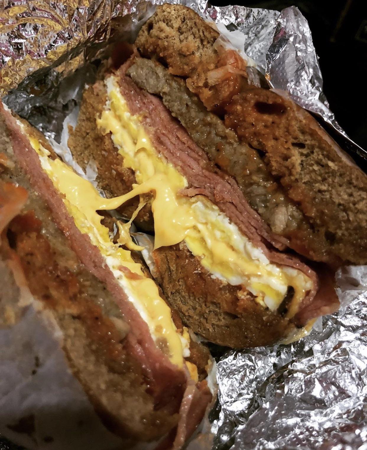 I miss New Jersey breakfast bagel sandwiches , sausage, egg, cheese, taylor ham on whole wheat