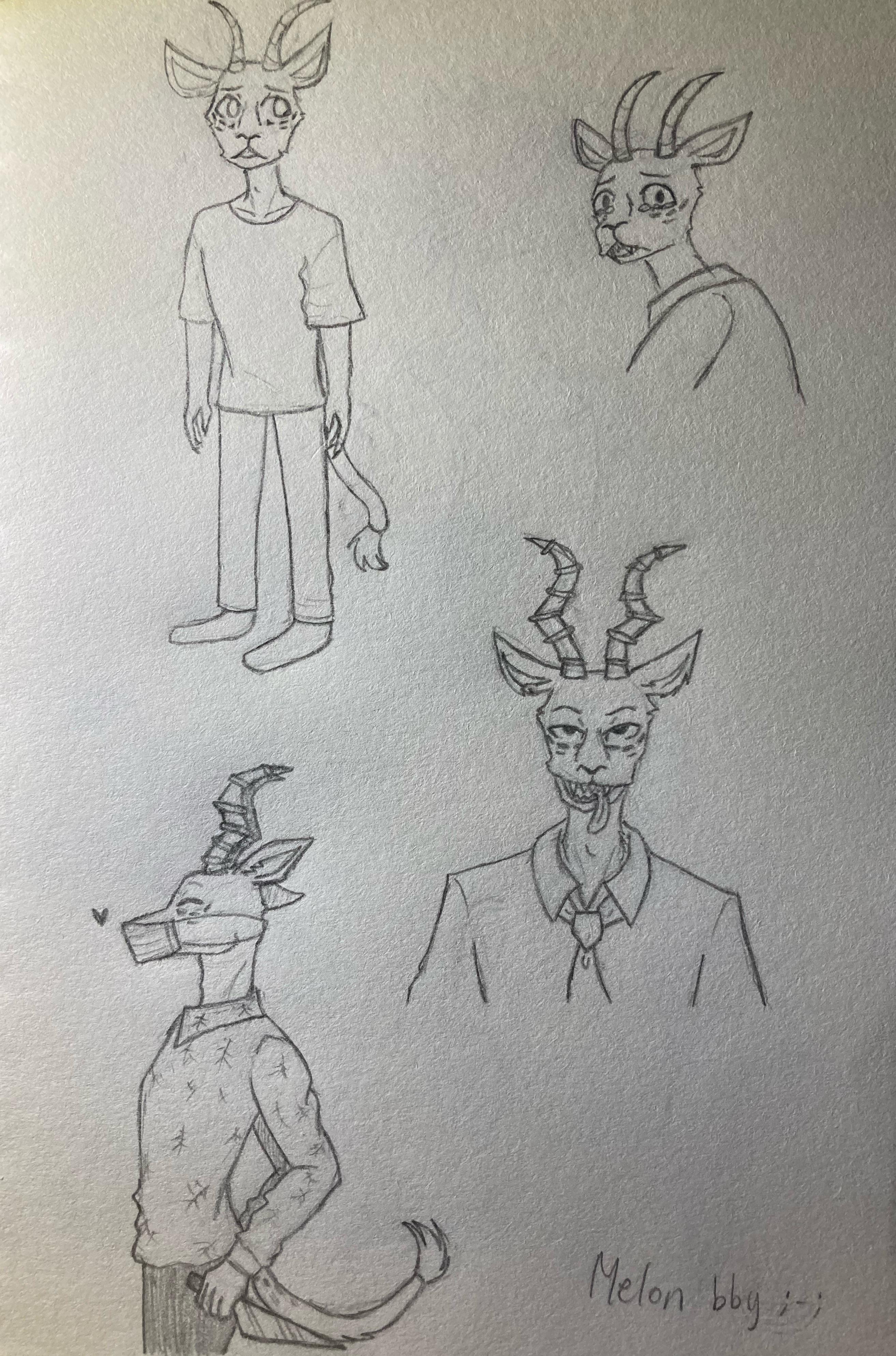 Decided to practice drawing the fruit man [OC] r/Beastars