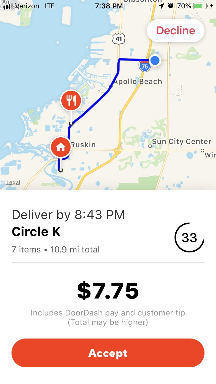 This is interesting. I’ve never gotten gas station orders on doordash