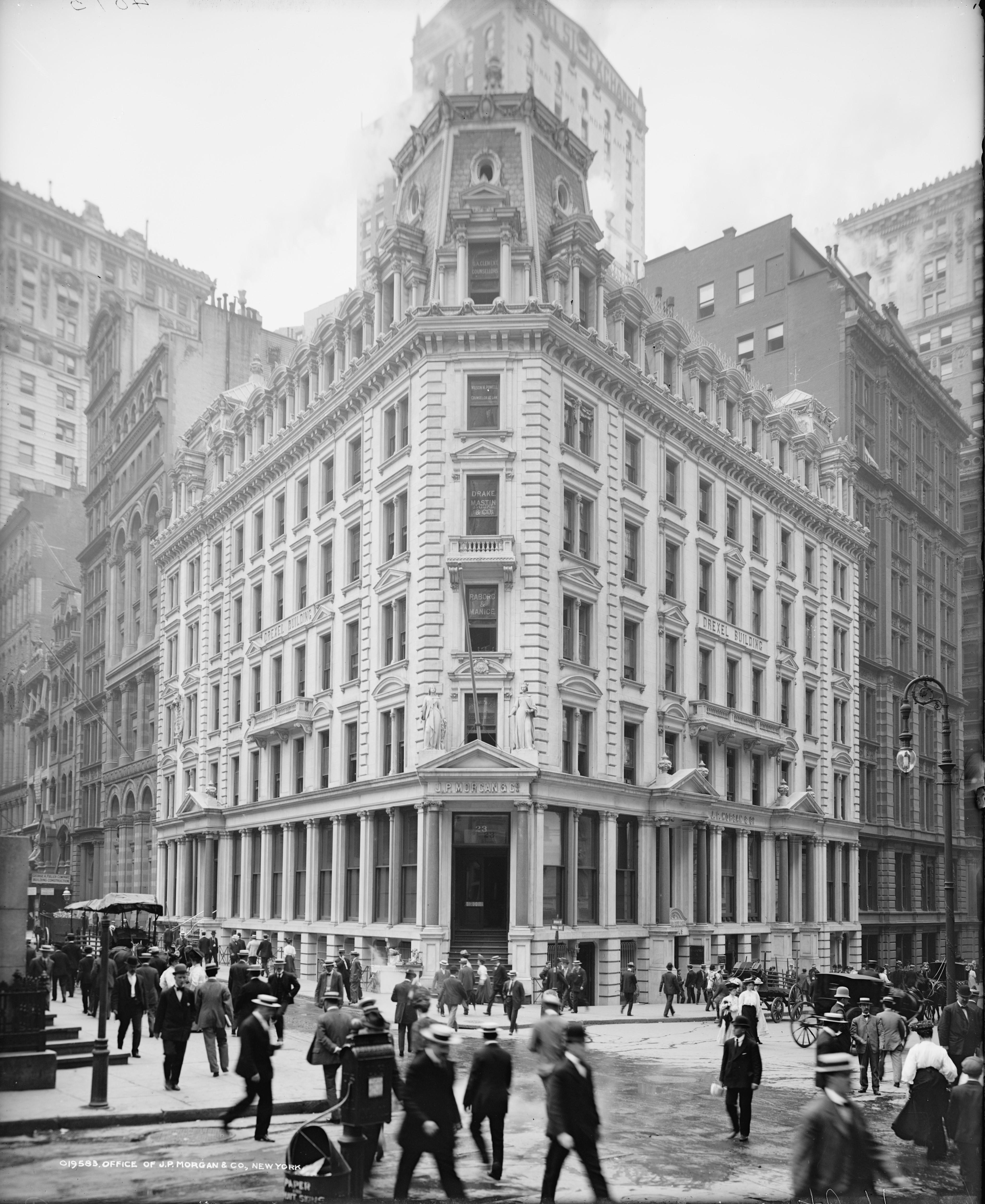 Drexel Building aka J.P. Building, Manhattan NYC, ca. 1913 r