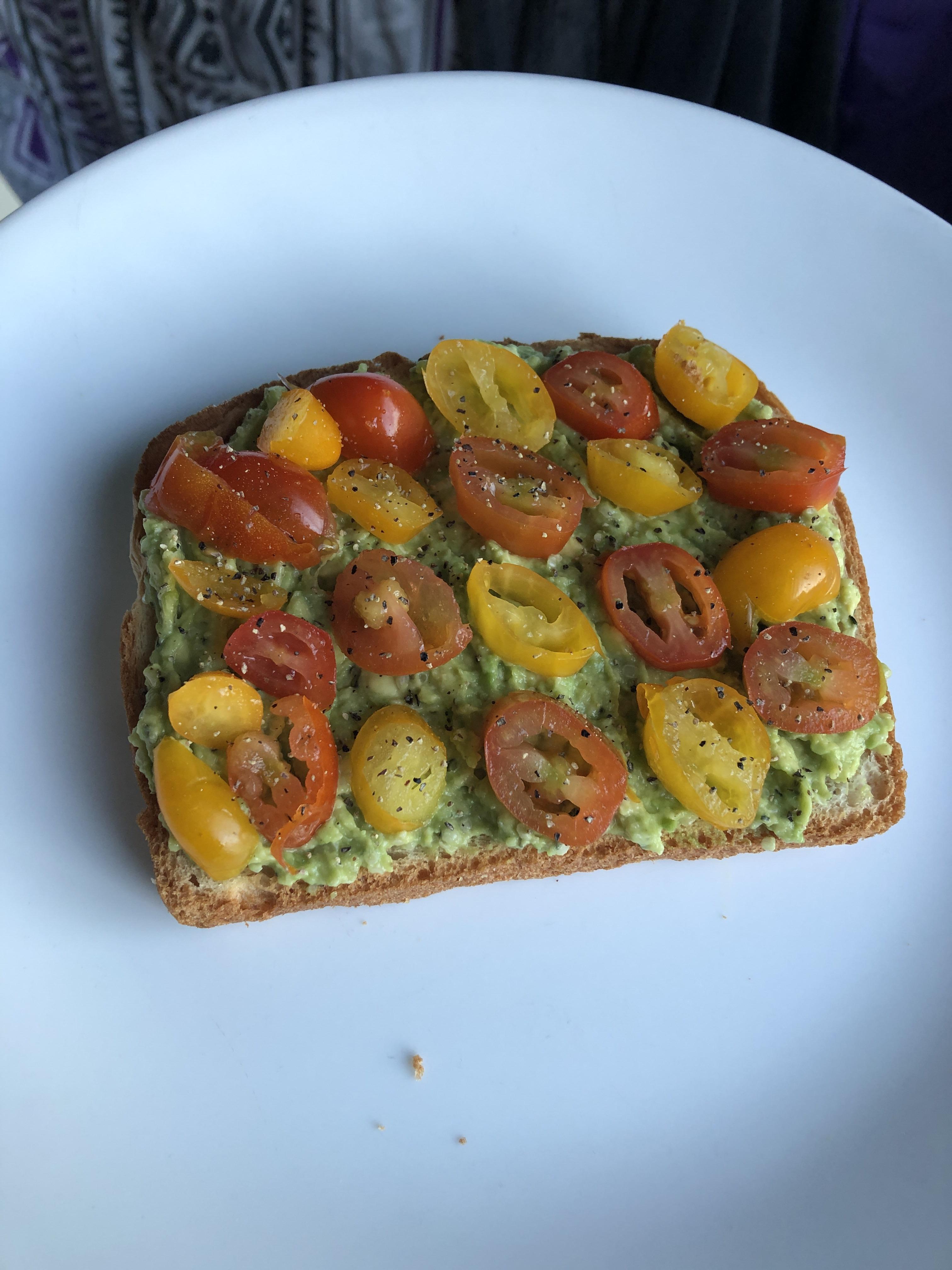 Avocado Toast for breakfast, 351 cal ) r/1200isplenty