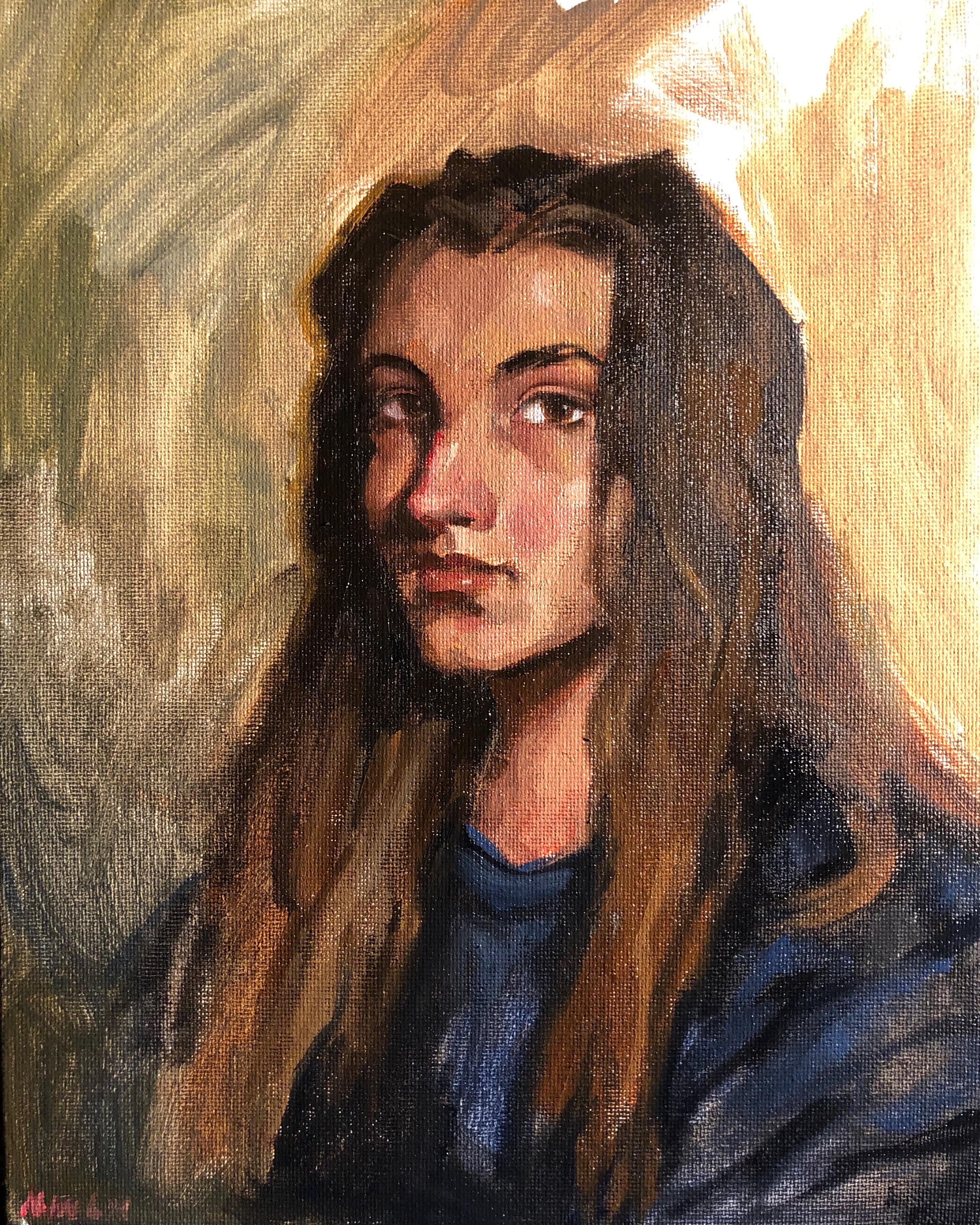 Self portrait, oil painting by me, 2020 painting