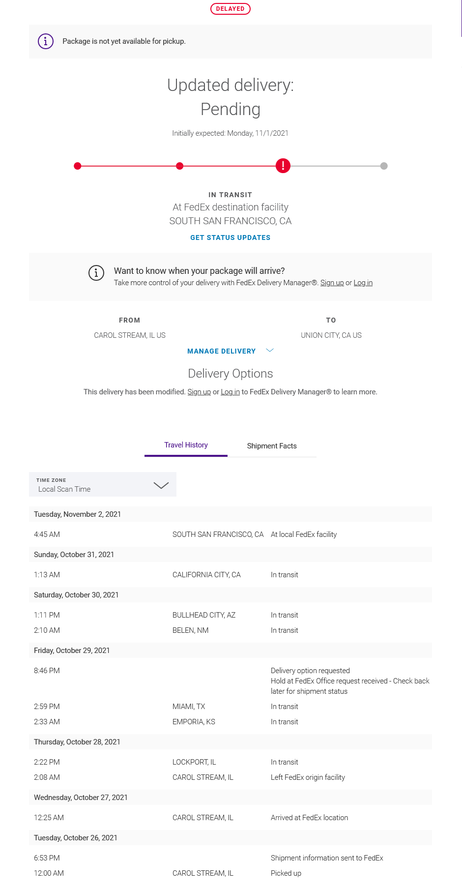 What is taking so long? r/FedEx