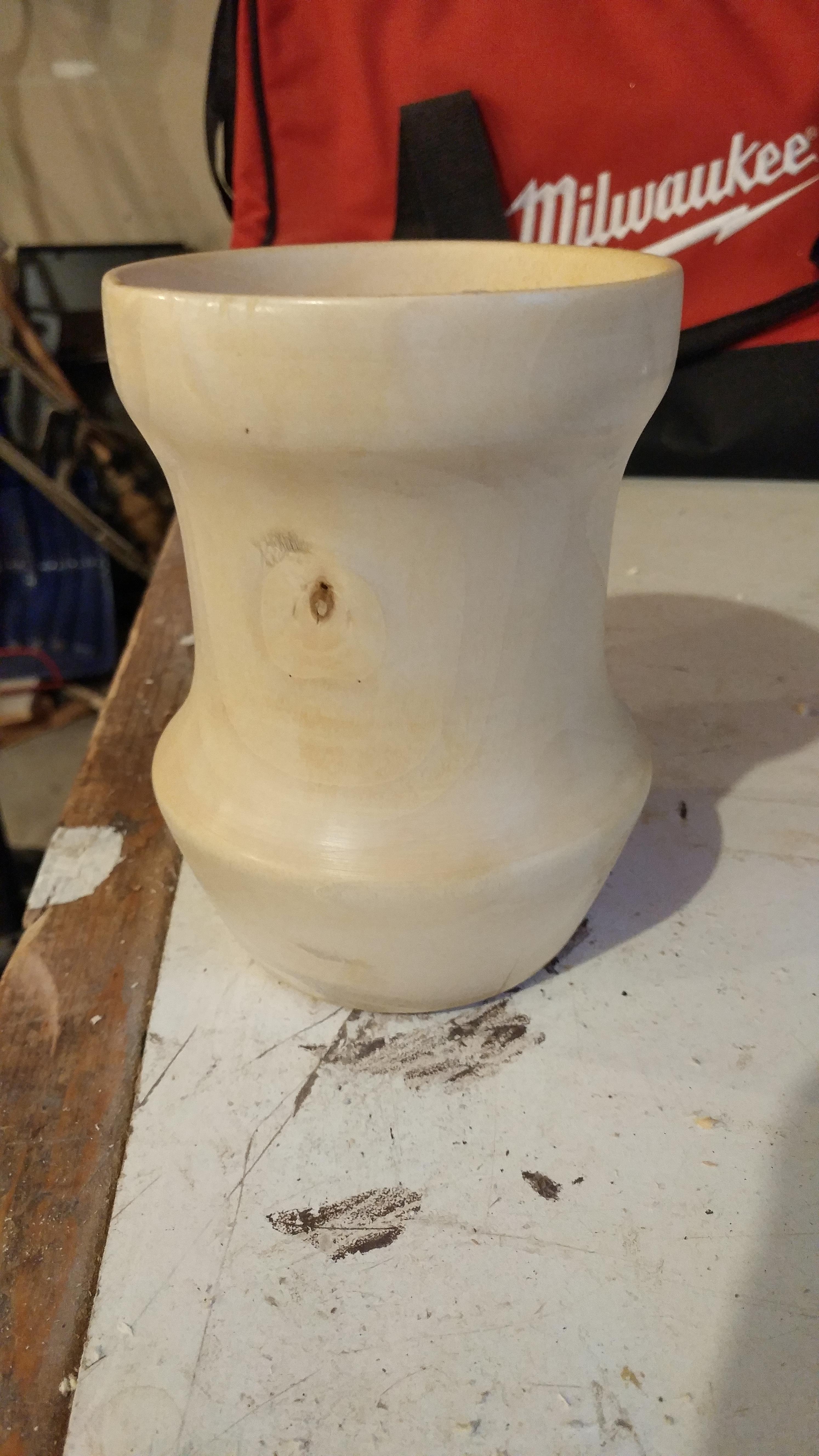 First deep vase like item, troubling getting the bottom smooth, Any