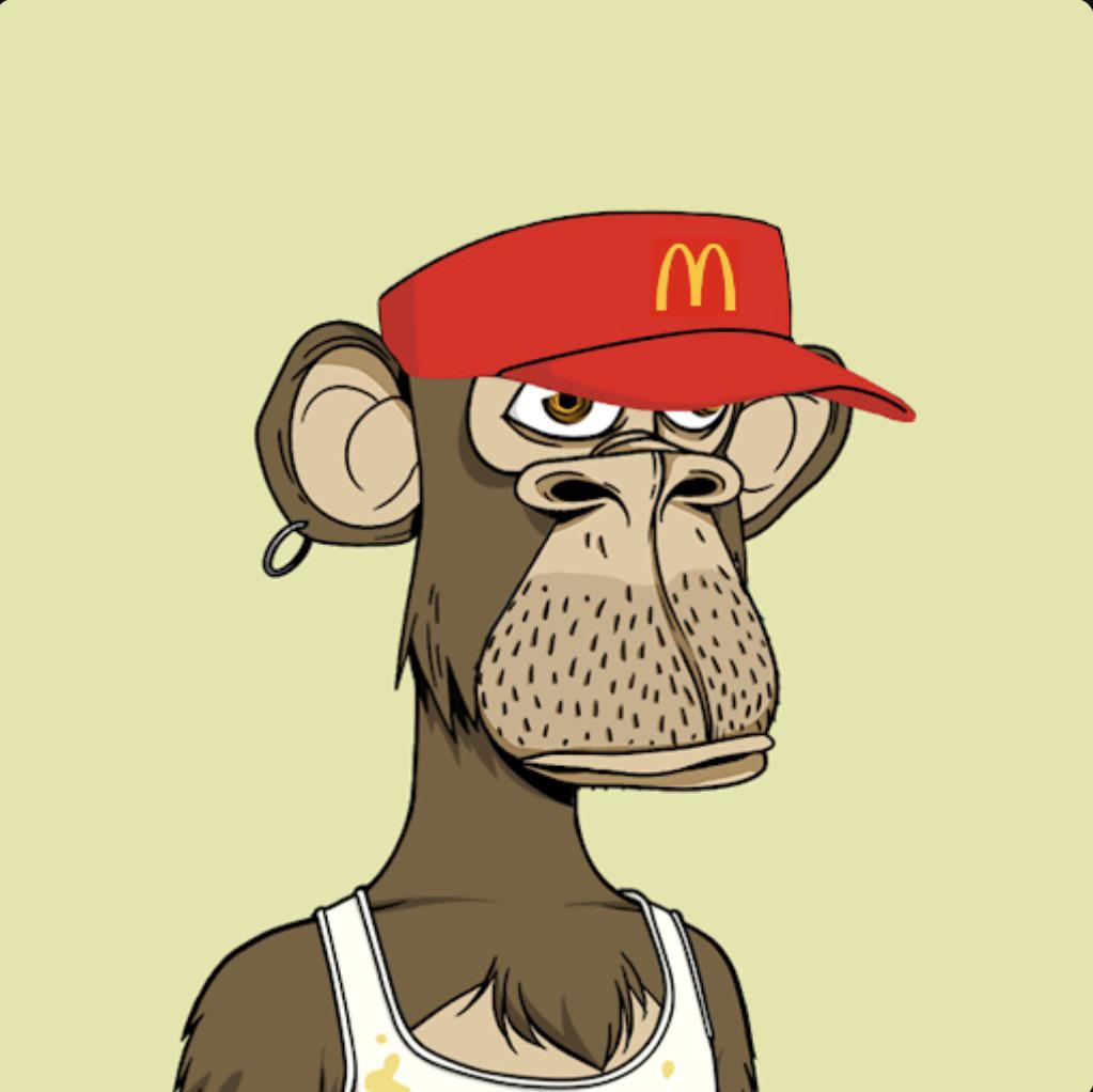 Picked Up A Fast Food Bored Ape Today Tank Top Grease Stains And I Do Me Some Mcdonald S Nftsmarketplace