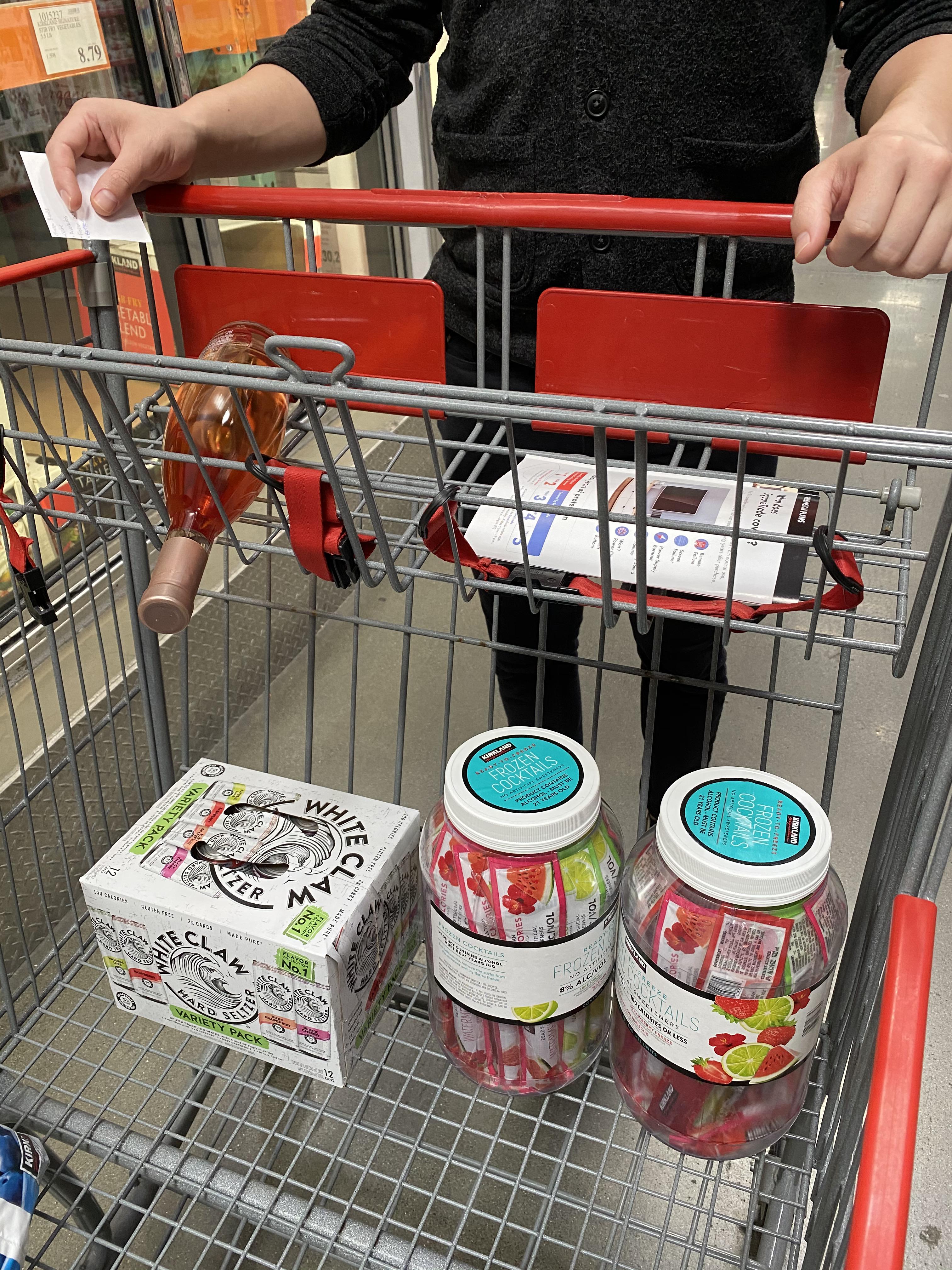 12 pack of white claw (15) and 2 containers of frozen cocktail