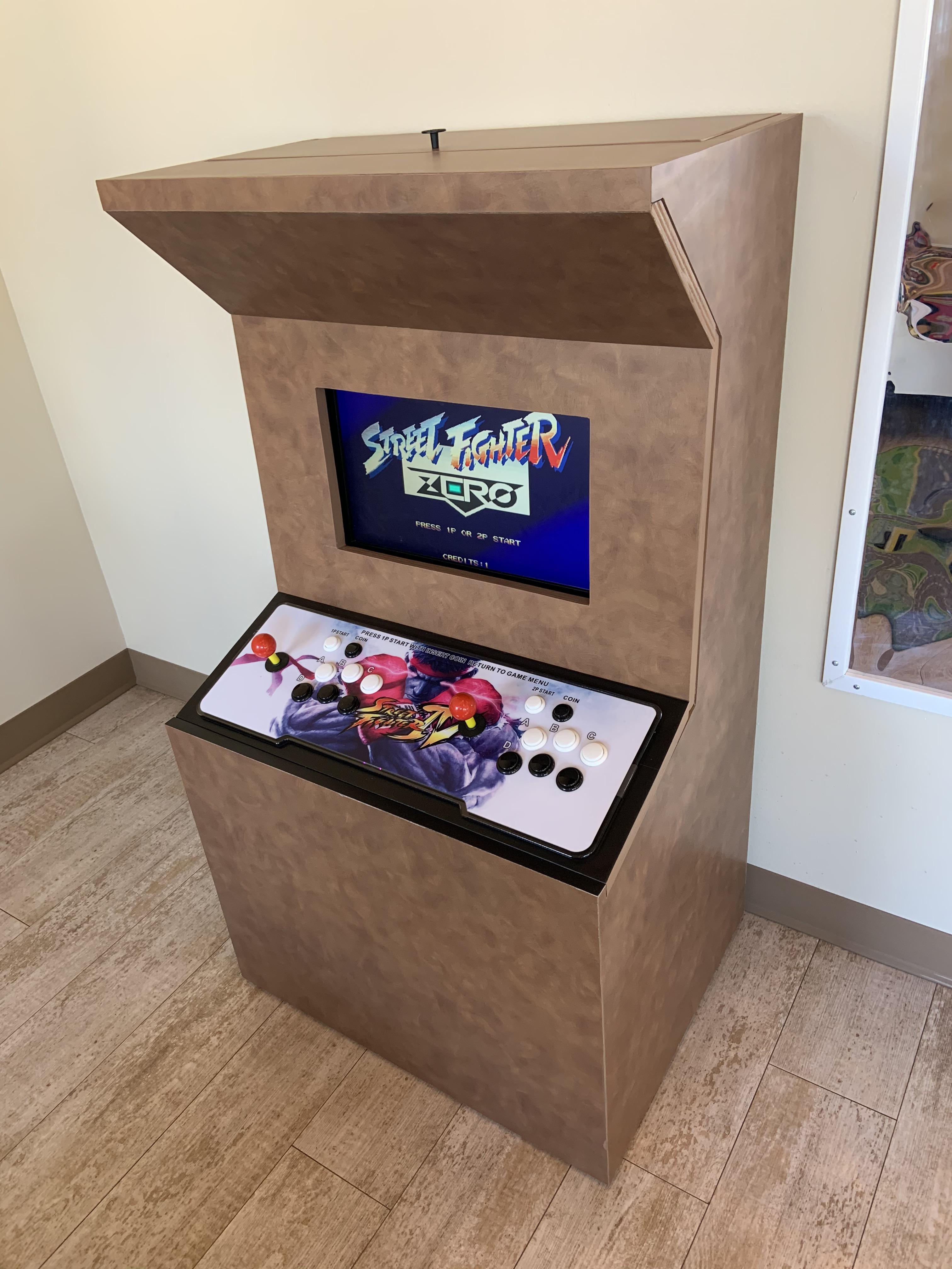 Built old school arcade game for my wife’s office. No plan just free