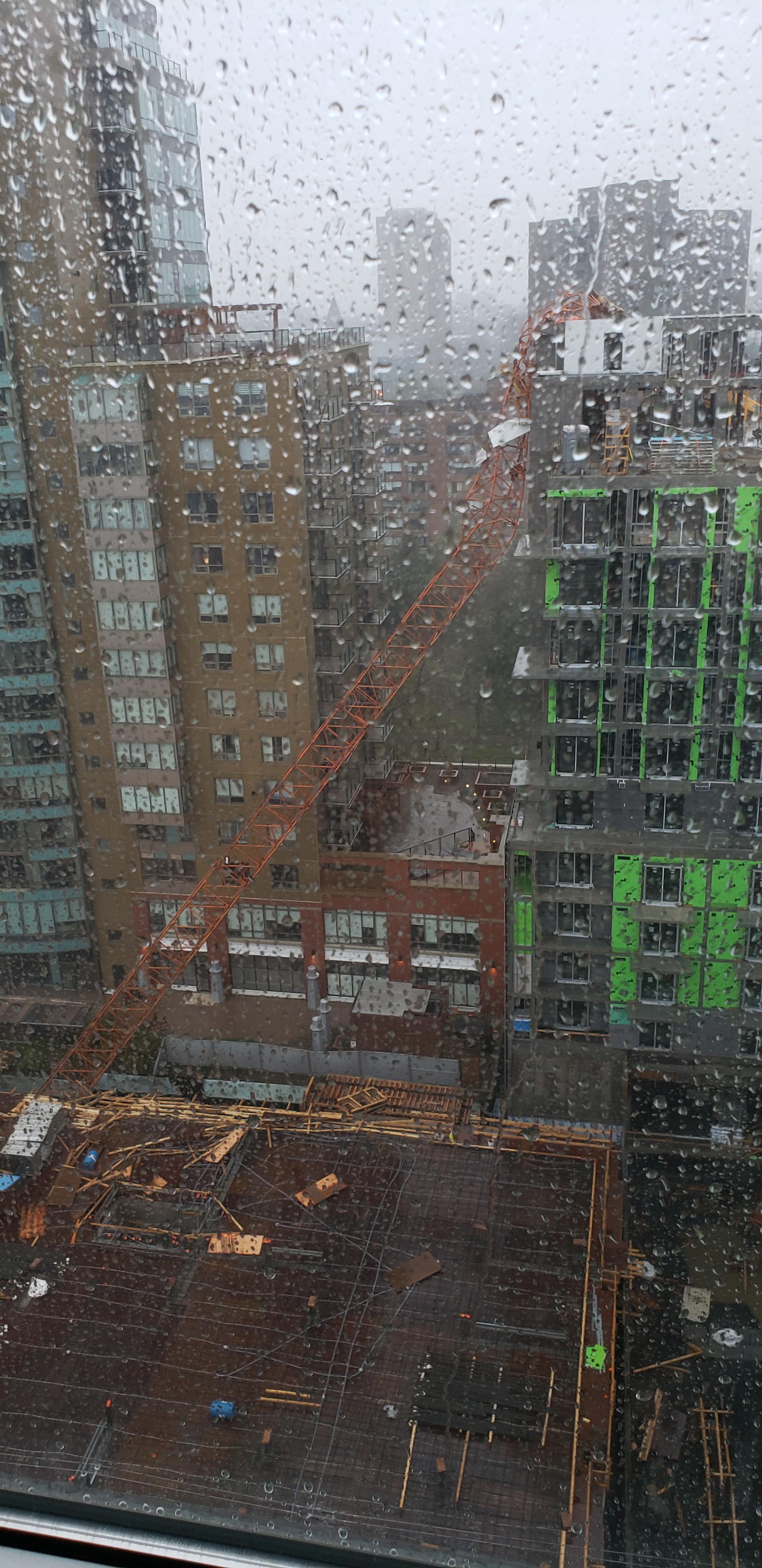 Crane downtown cloaspses next door to our building r/halifax