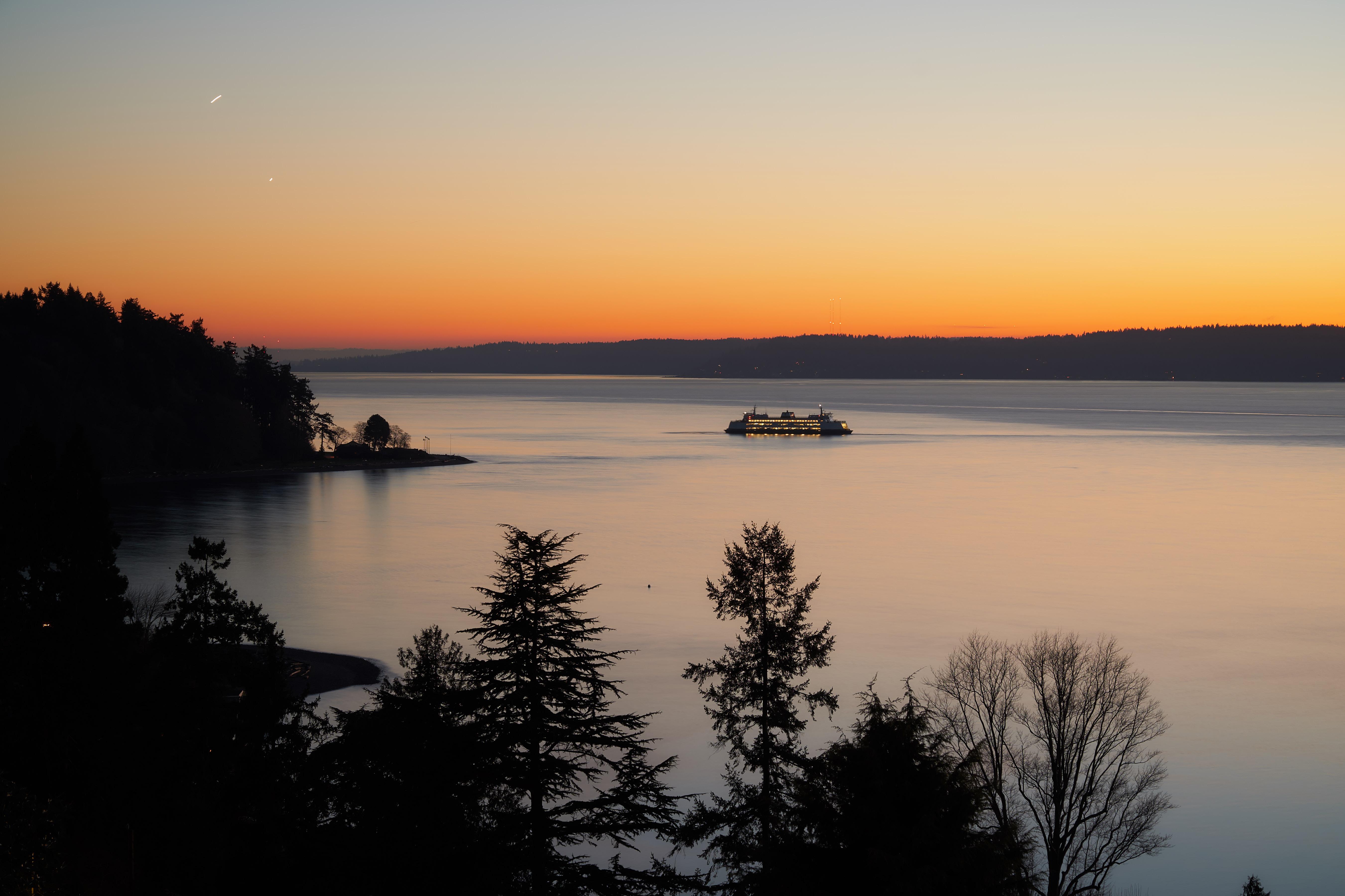 View from back patio. Seaview, West Seattle. Colors right out of the