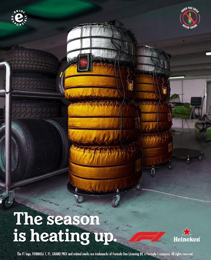 Heineken's use of F1 tyre blankets to make a beer r/DesignPorn