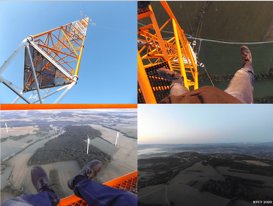 Pics from my lattice climbing in Saarland, 272 meters tall abandoned radio tower. r/AdrenalinePorn