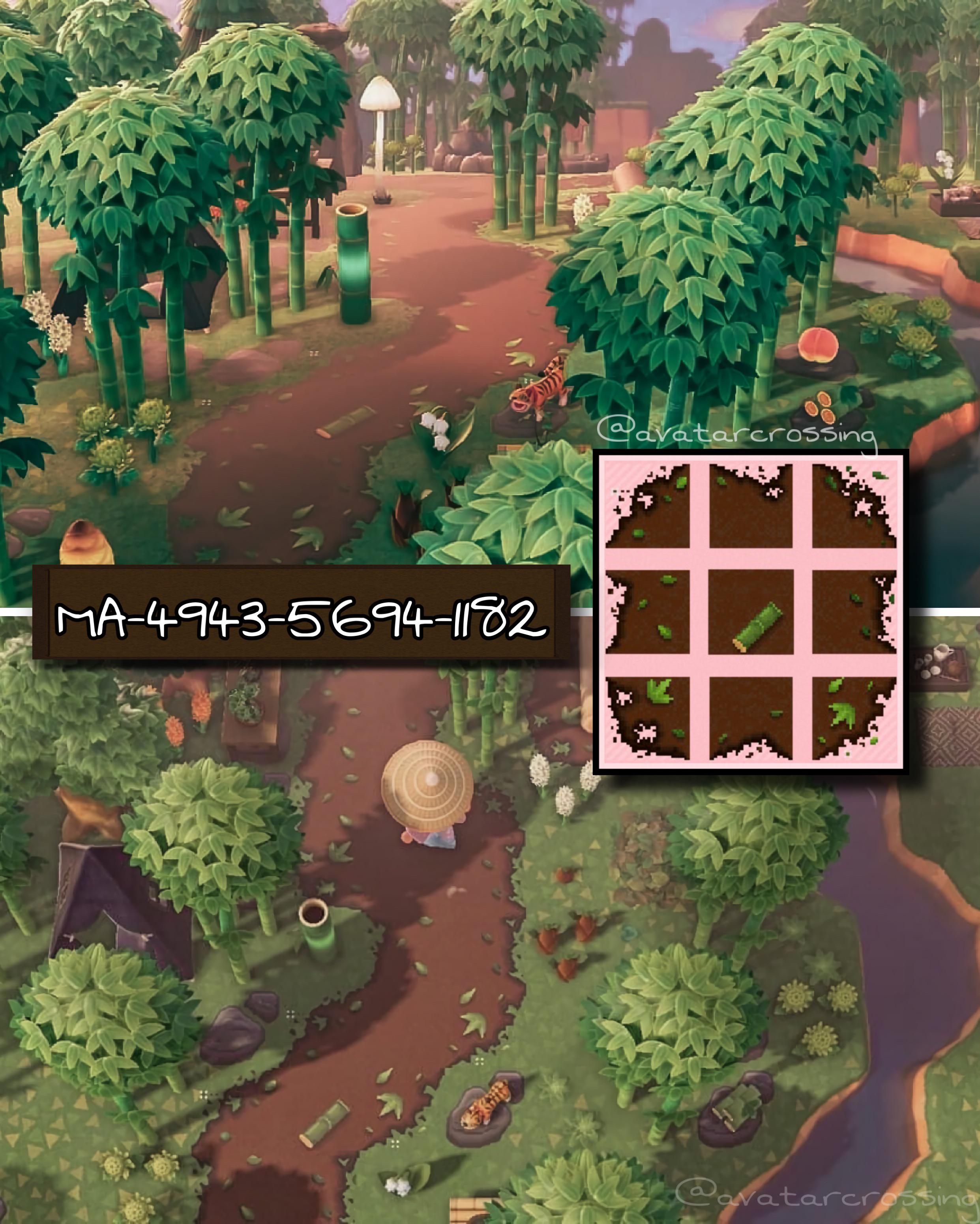 Bamboo path! My first path design r/ACNHCustomDesigns
