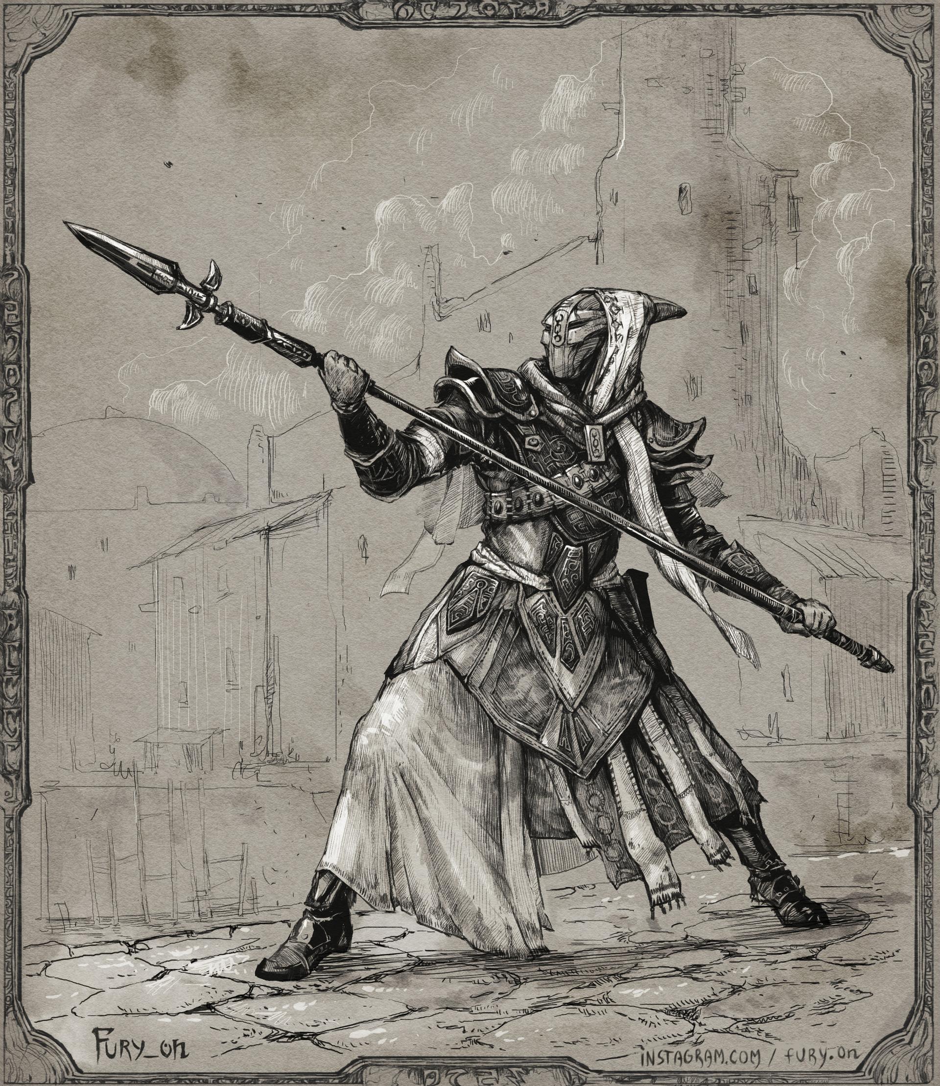 [Crosspost] Guardian from the House Dres (based on a TES 3 concepts and