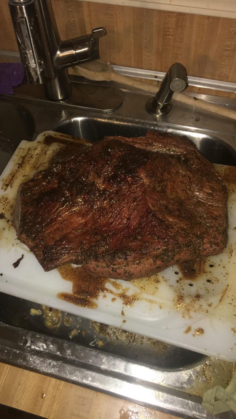 First brisket ever! Cooked at 250 on the big green egg for about 2