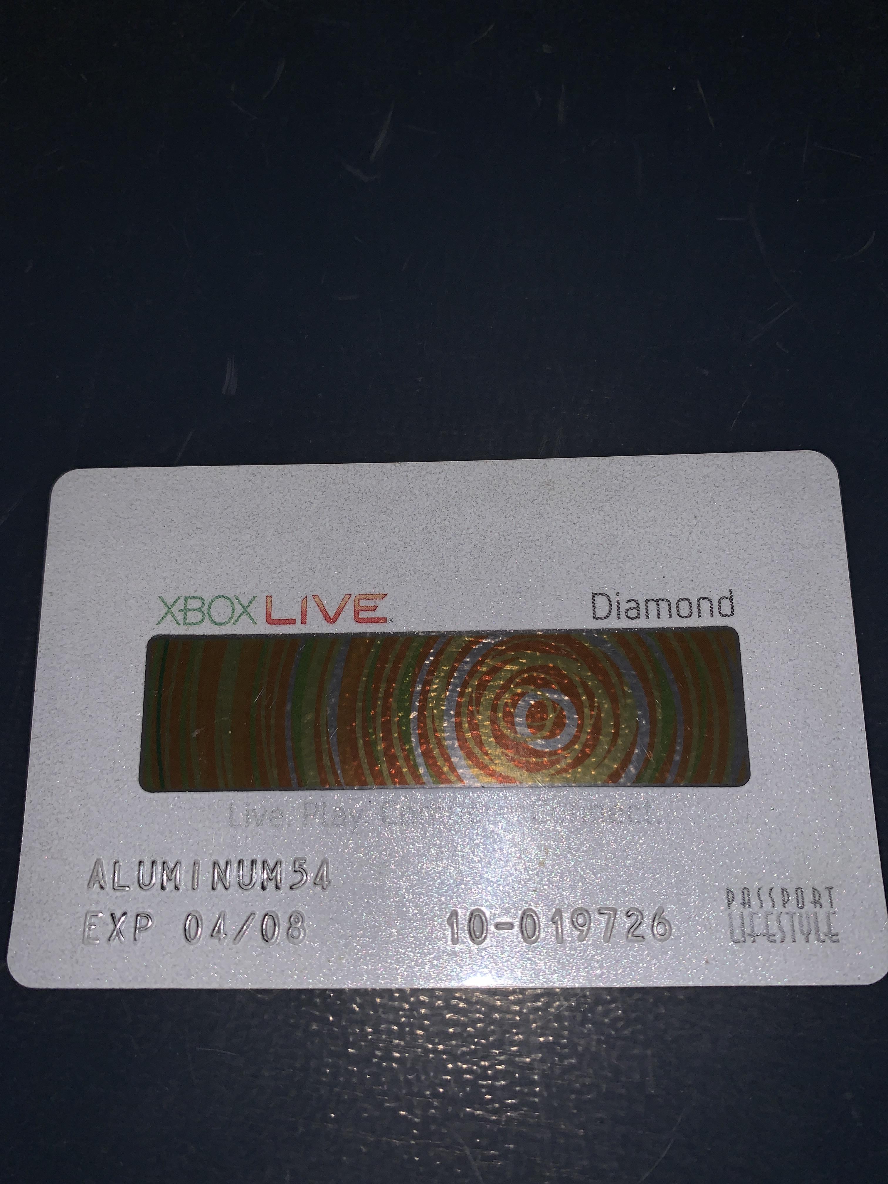 Found my old Xbox Live Diamond card.... r/xbox
