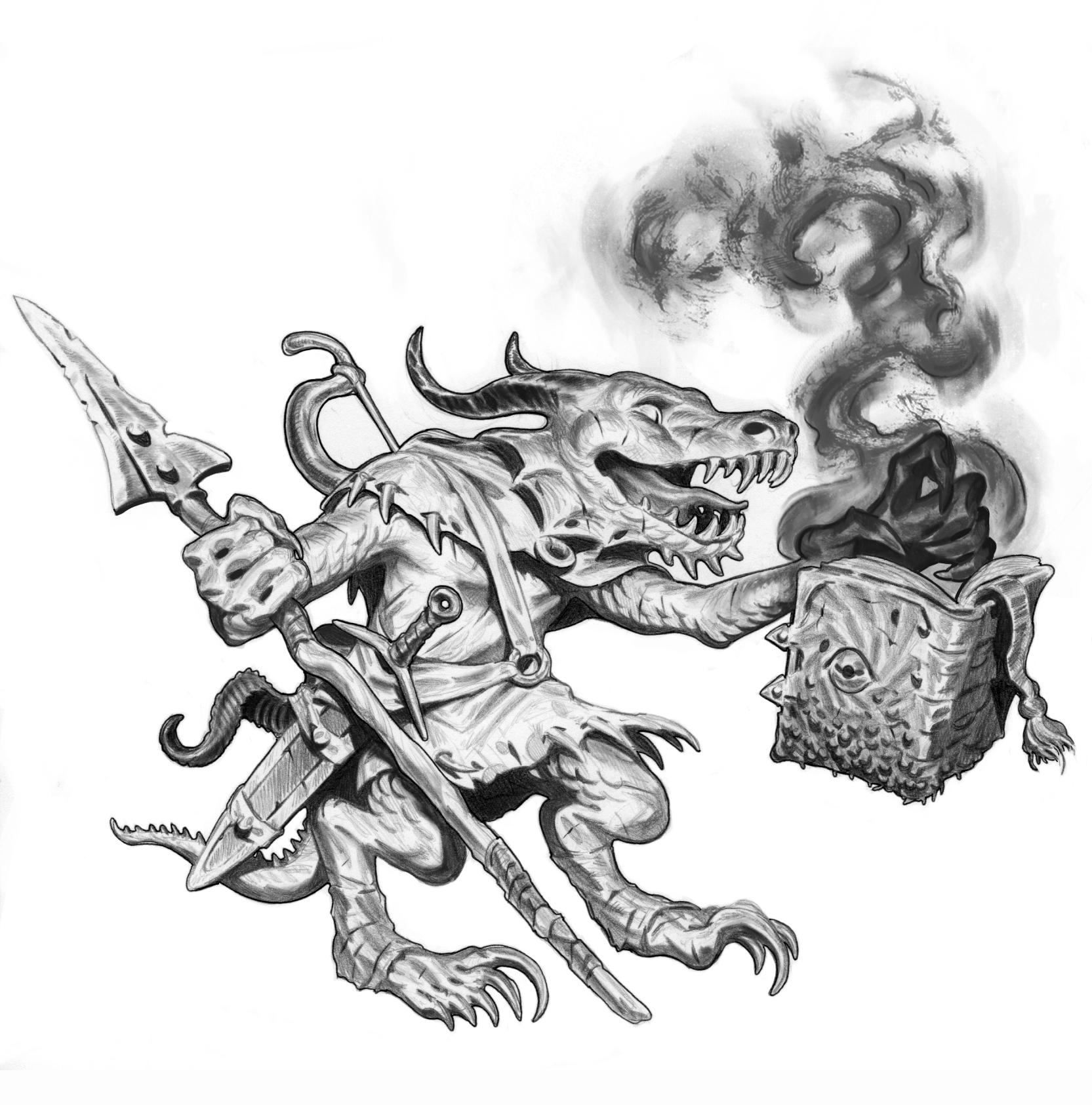 [OC] Kobold Warlock characterdrawing