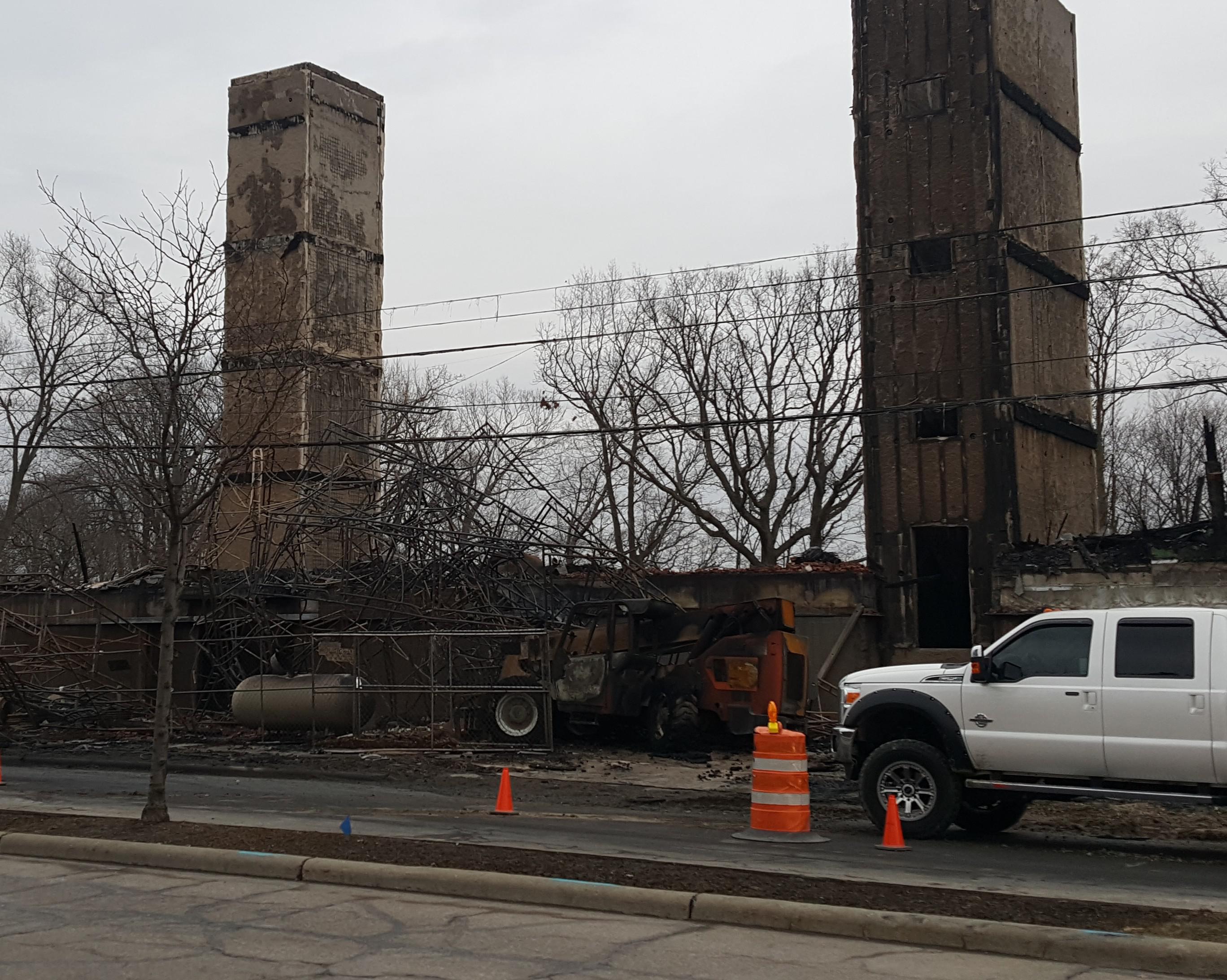 Day after the massive Rocky River fire. You can see the melted