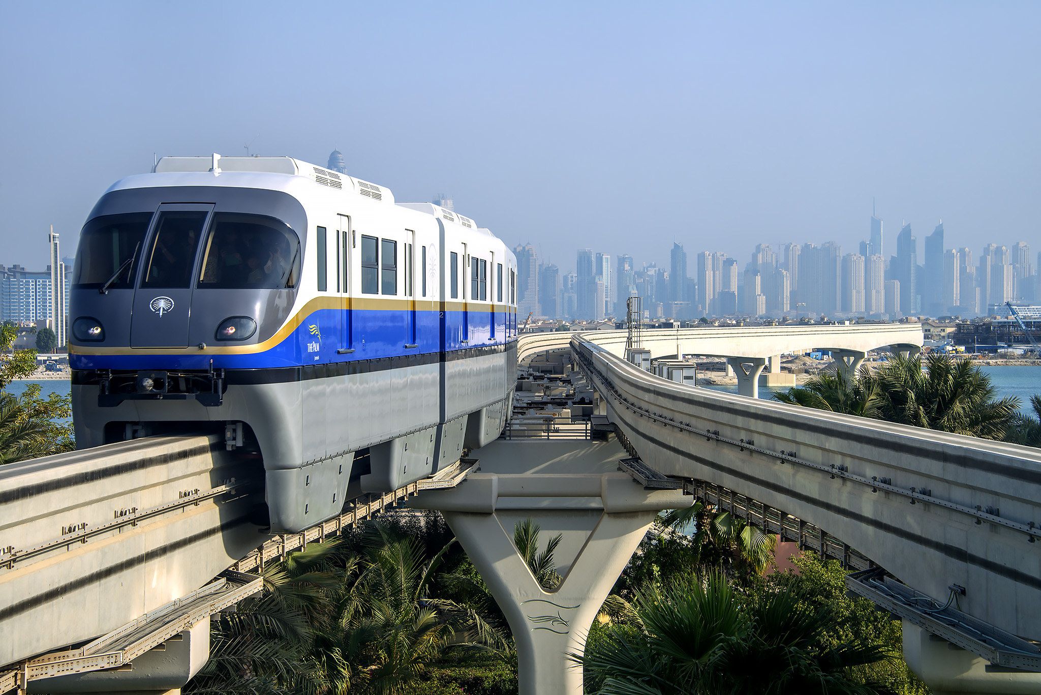 The Palm Jumeirah Monorail in Dubai, UAE r/TrainPorn