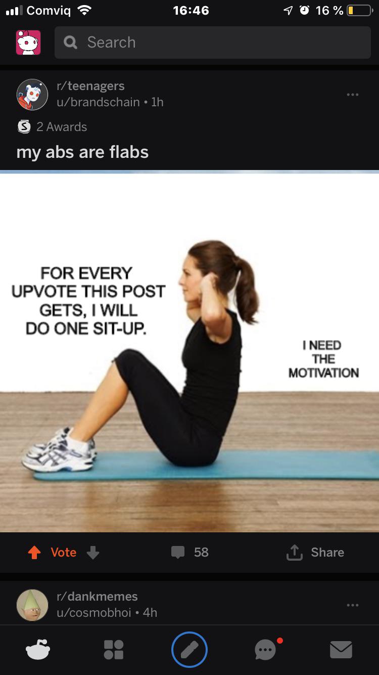 Not being able to see how many pushups they need to do ( reddit pls fix