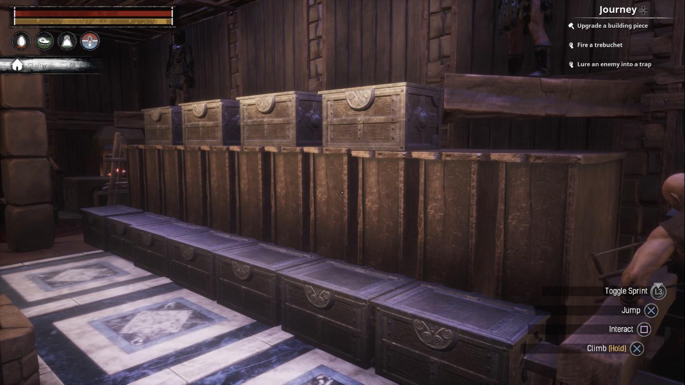It’s not much but I love my storage wall. D r/ConanExiles