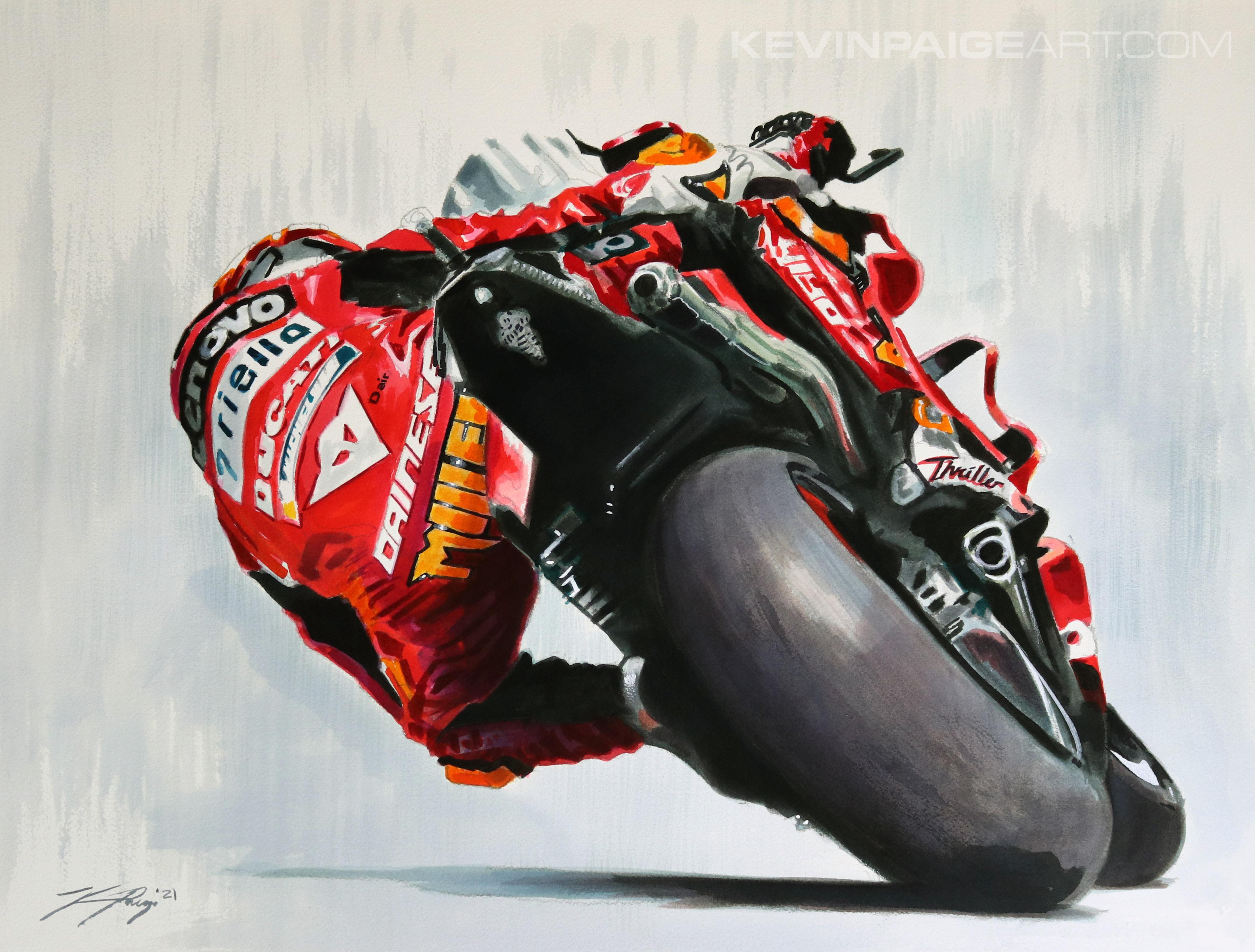 My most recent Jack Miller watercolor “Lure” r/motogp