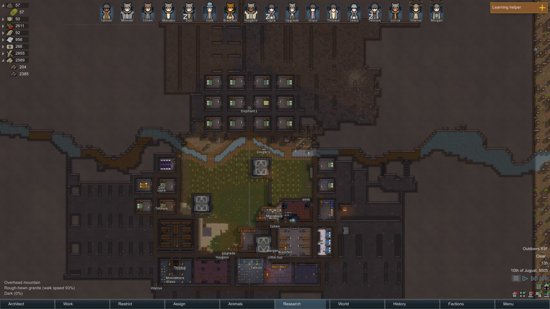 Impassible Tile Base with River Down Middle r/RimWorld